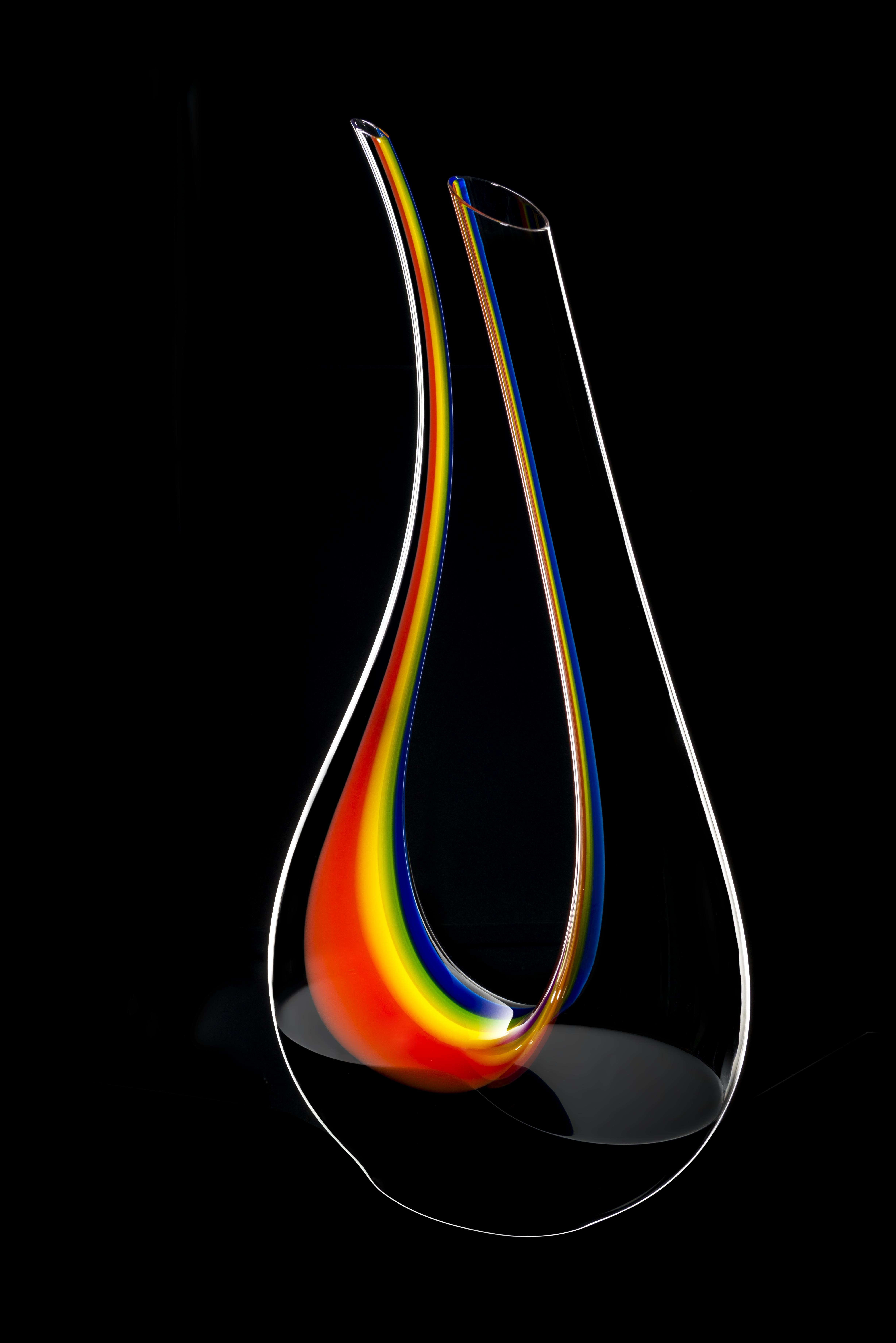 The Amadeo Double Magnum Rainbow decanter from Riedel depicts four colours and represents hope.