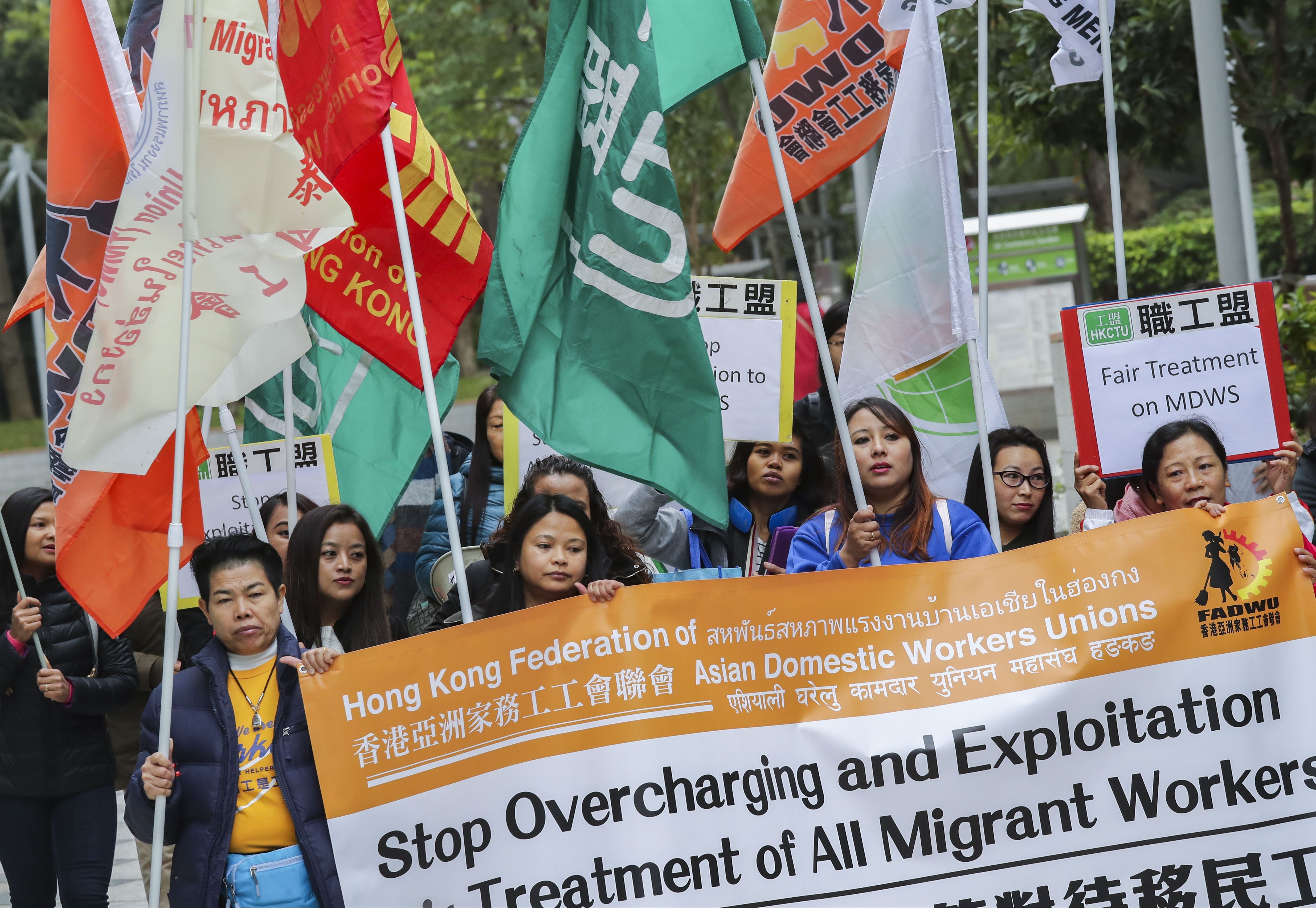 The march was to coincide with UN International Migrants Day. Photo: K.Y. Cheng