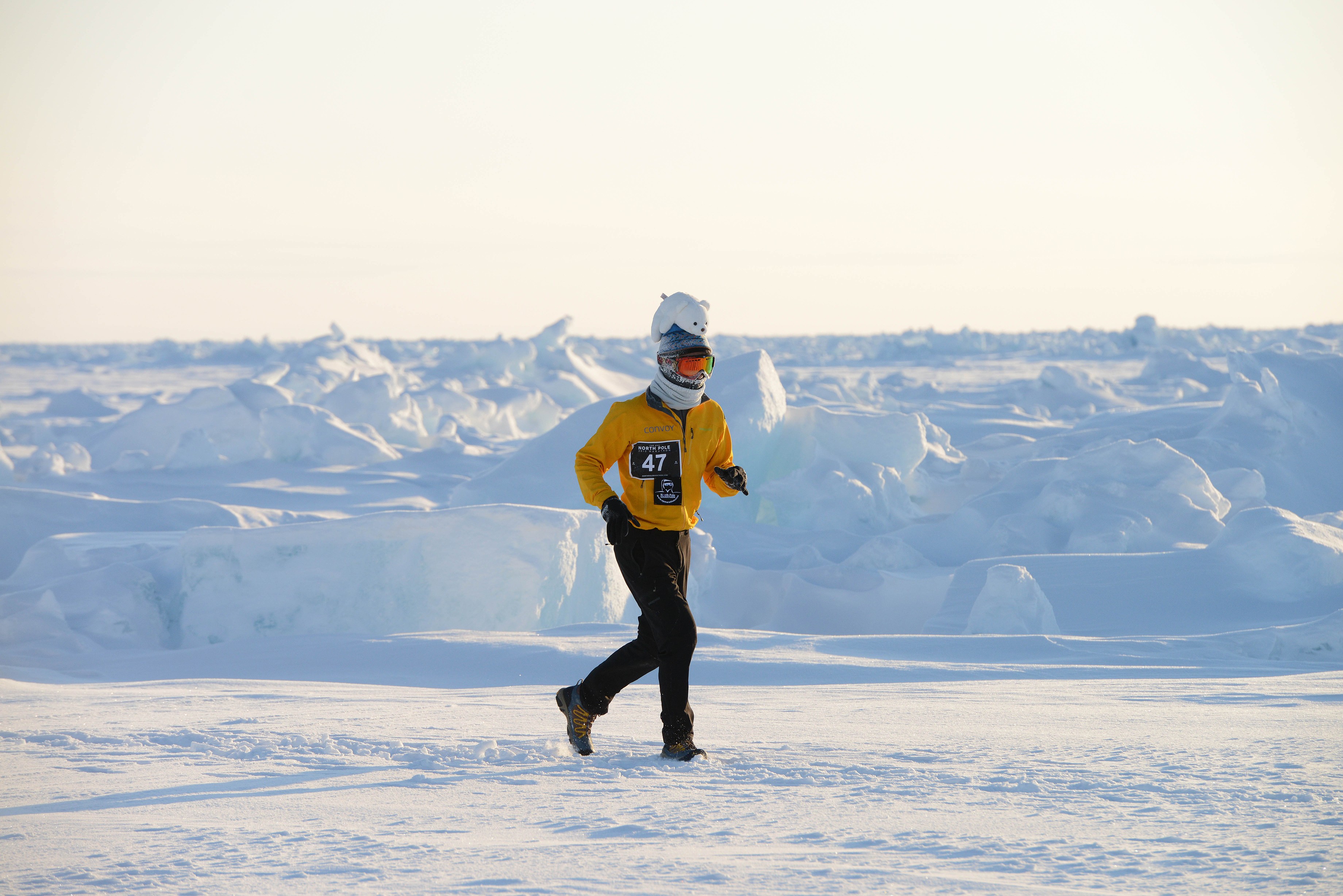 Convoy’s former chairman Quincy Wong Lee-man, an avid runner and enthusiast of extreme endurance sports, running the 100-kilometre Antarctic Ice Marathon in 2015.