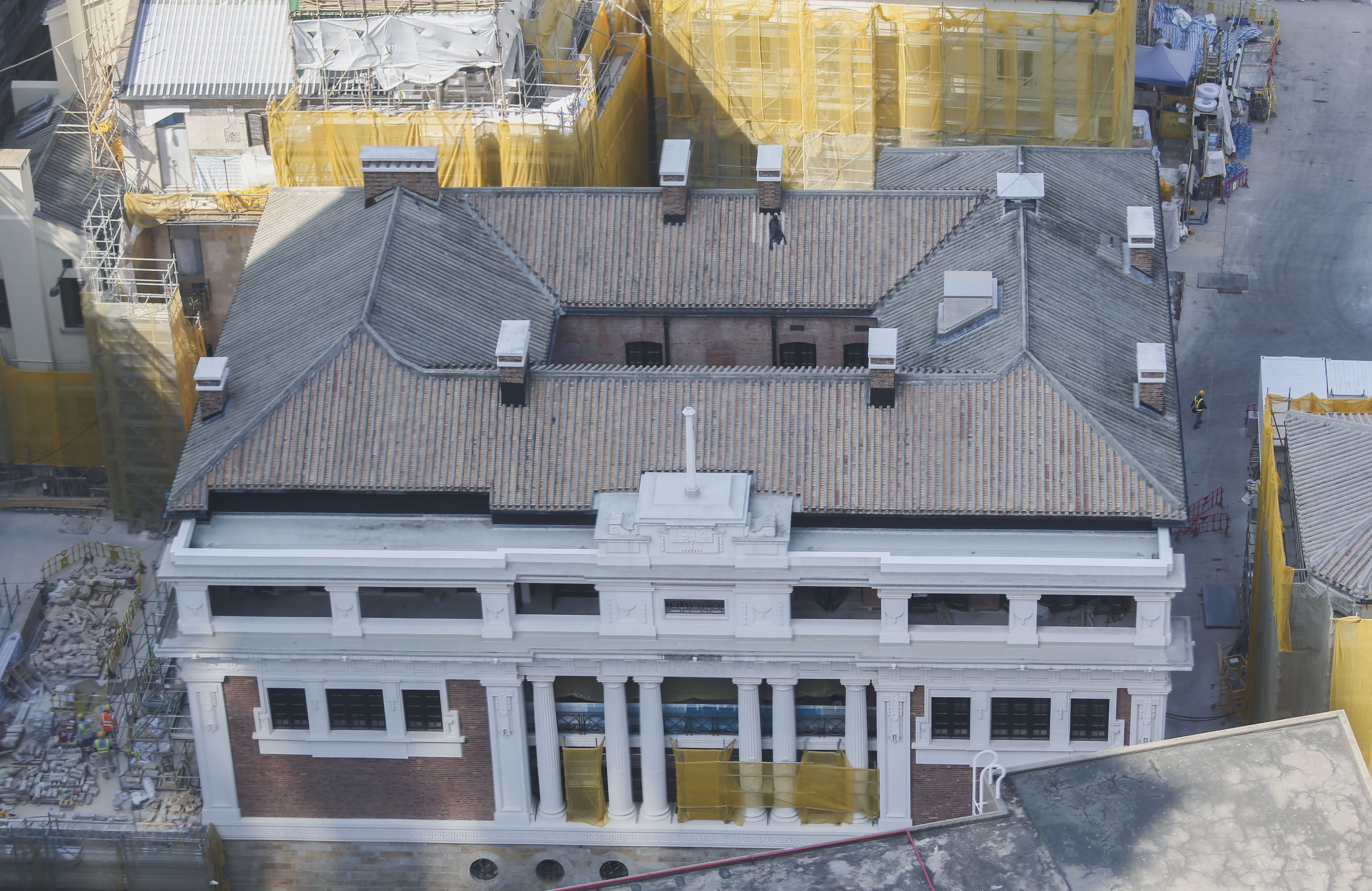 The Central Police Station Barracks under renovation to become part of Tai Kwun. Picture: David Wong