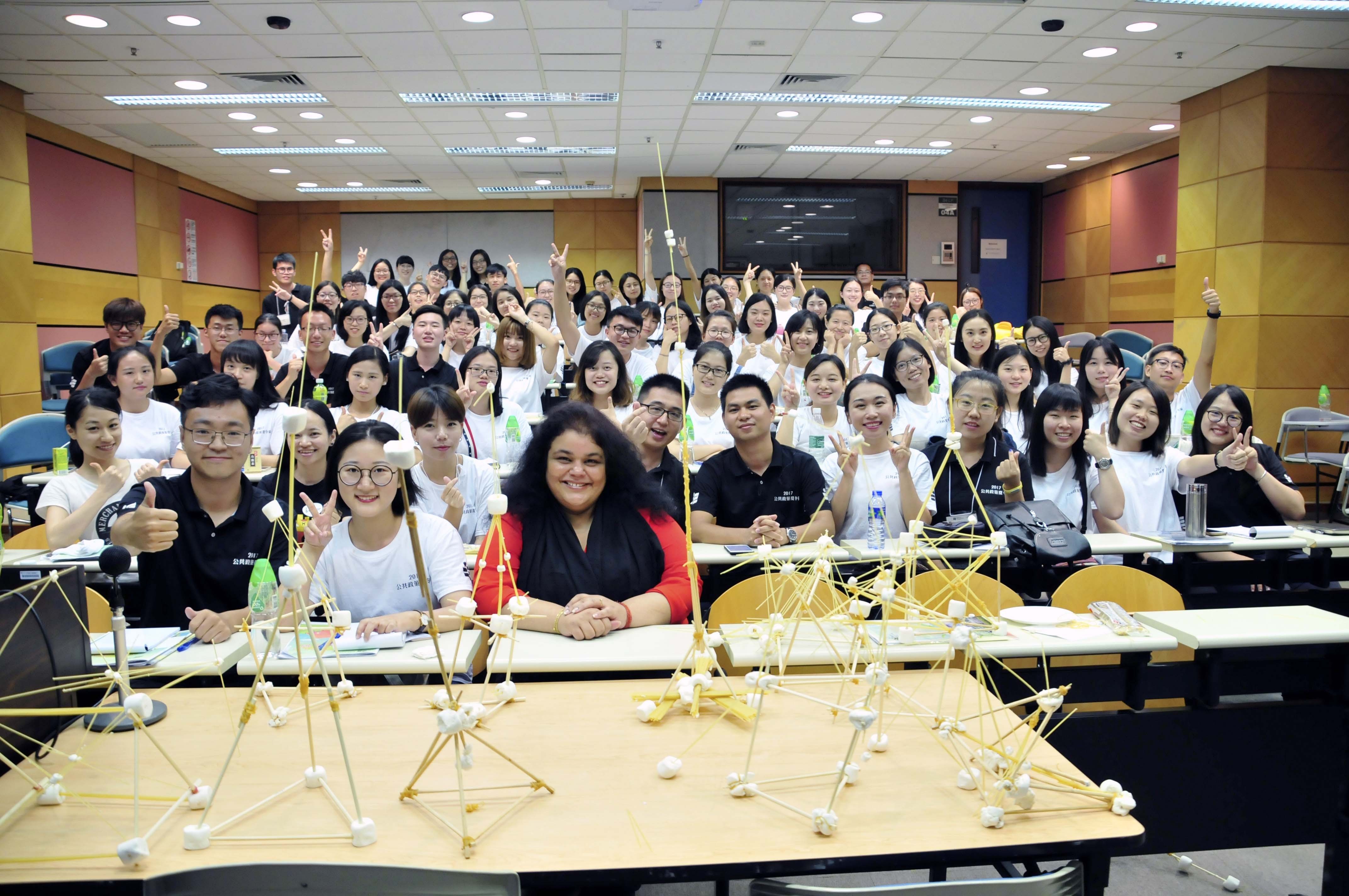 Subjects like governance and public management are gaining popularity as more students from mainland China pursue careers in human-resource management, says Dr Lina Vyas of EdUHK (in red).