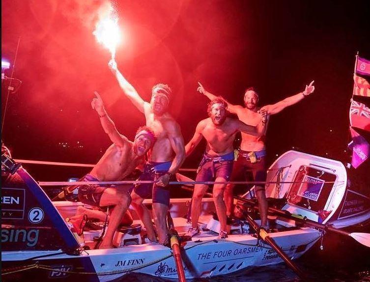 The Four Oarsmen become the first team to row the Atlantic in under 30 days. Photo: Four Oarsmen