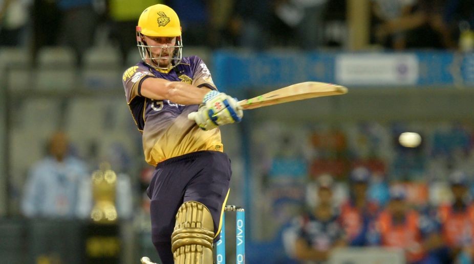 Chris Lynn in action for Kolkata Knights in the IPL. Photo: AFP