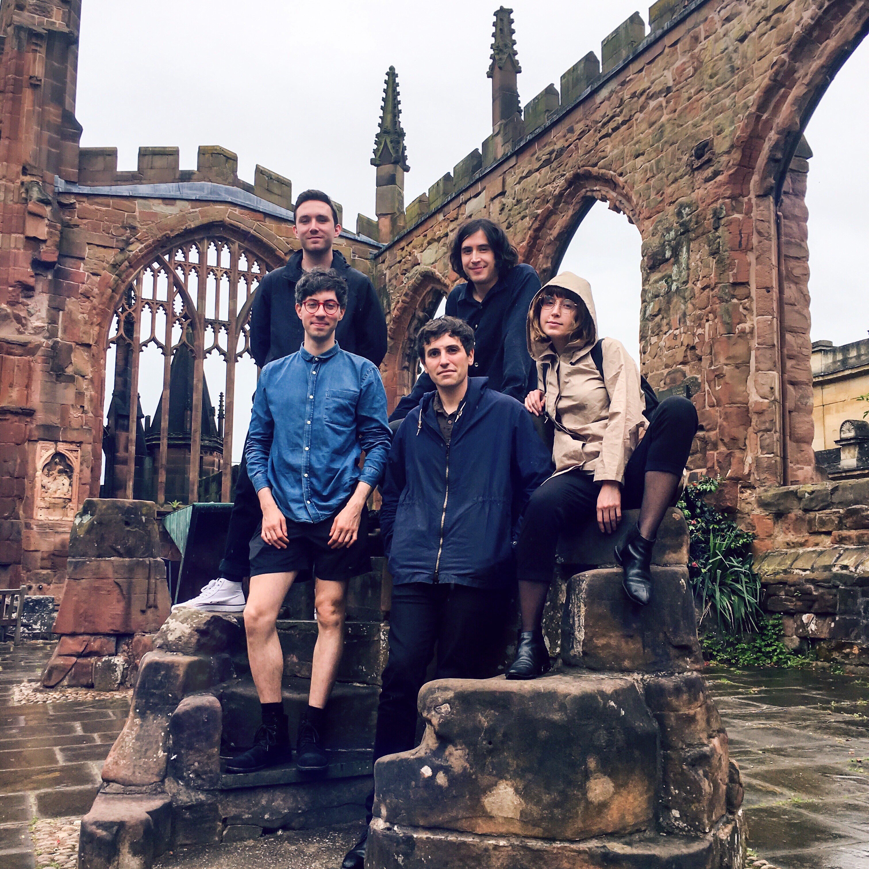 US band The Pains of being Pure at Heart, with founding member Kip Berman (front centre).