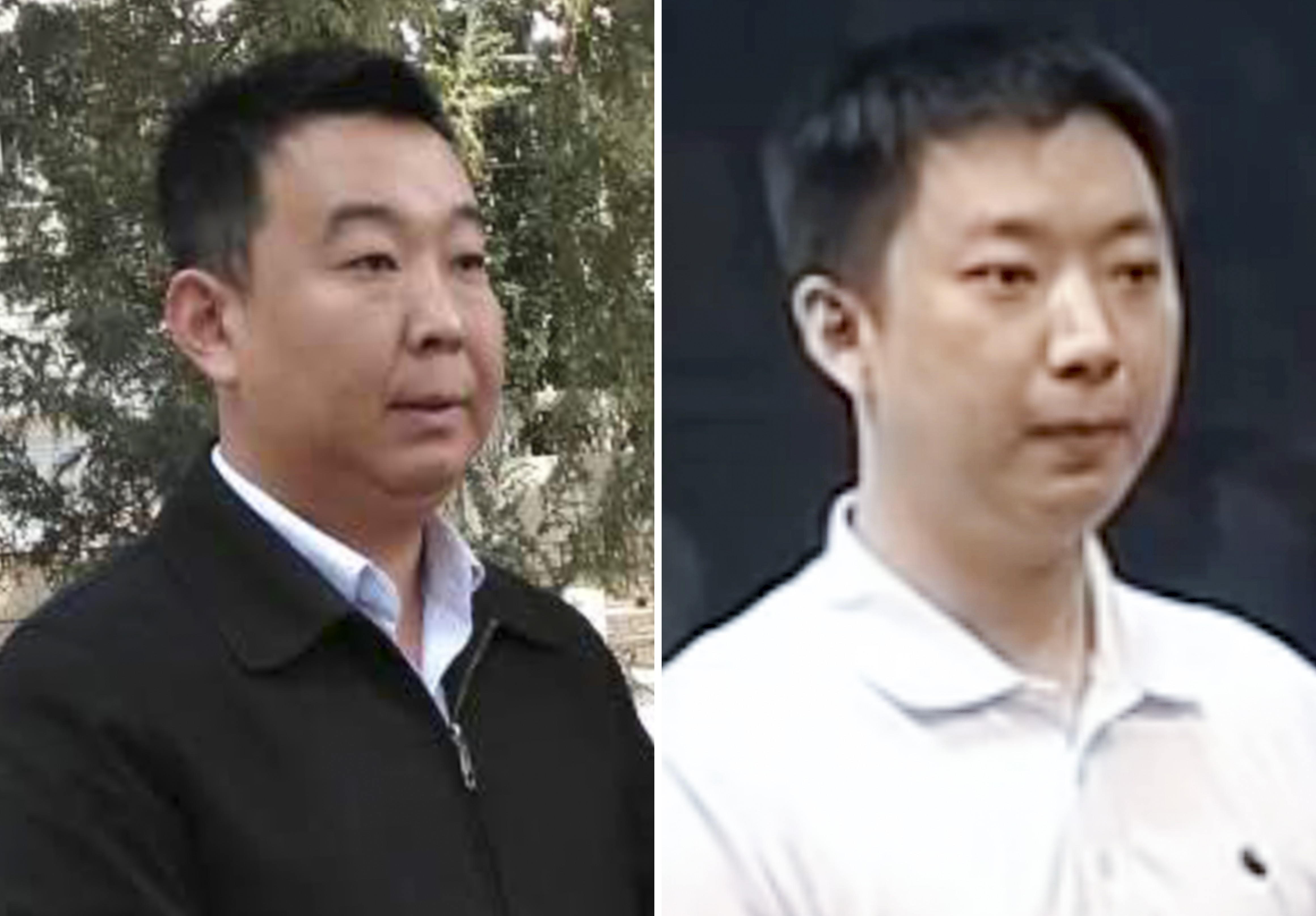 Zhang Xiaojun at the cemetery in Beijing on Monday (left) and during his trial in 2012 in Hefei. Photos: Handout