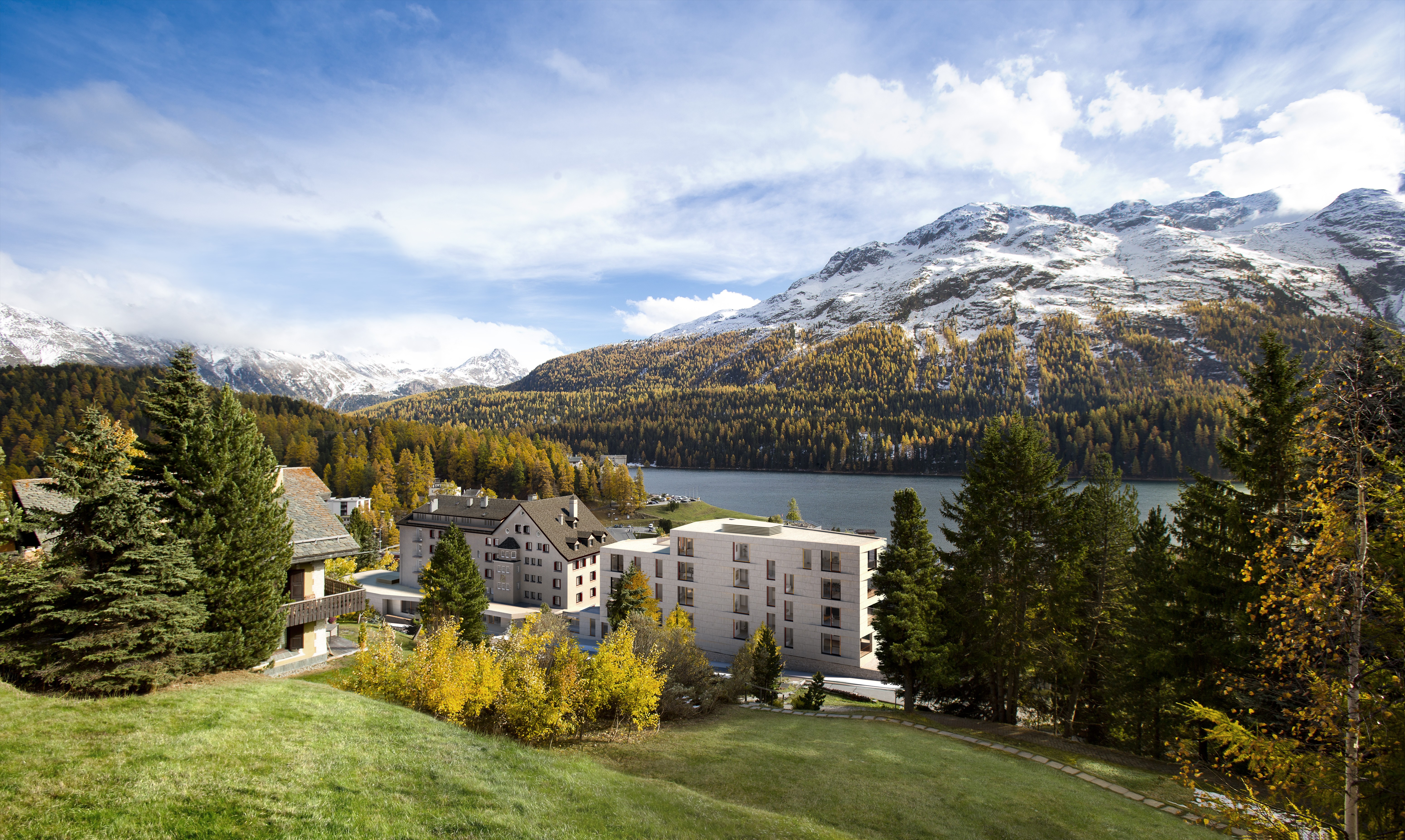 St Moritz offers an idyllic setting for those wishing to get away from it all.