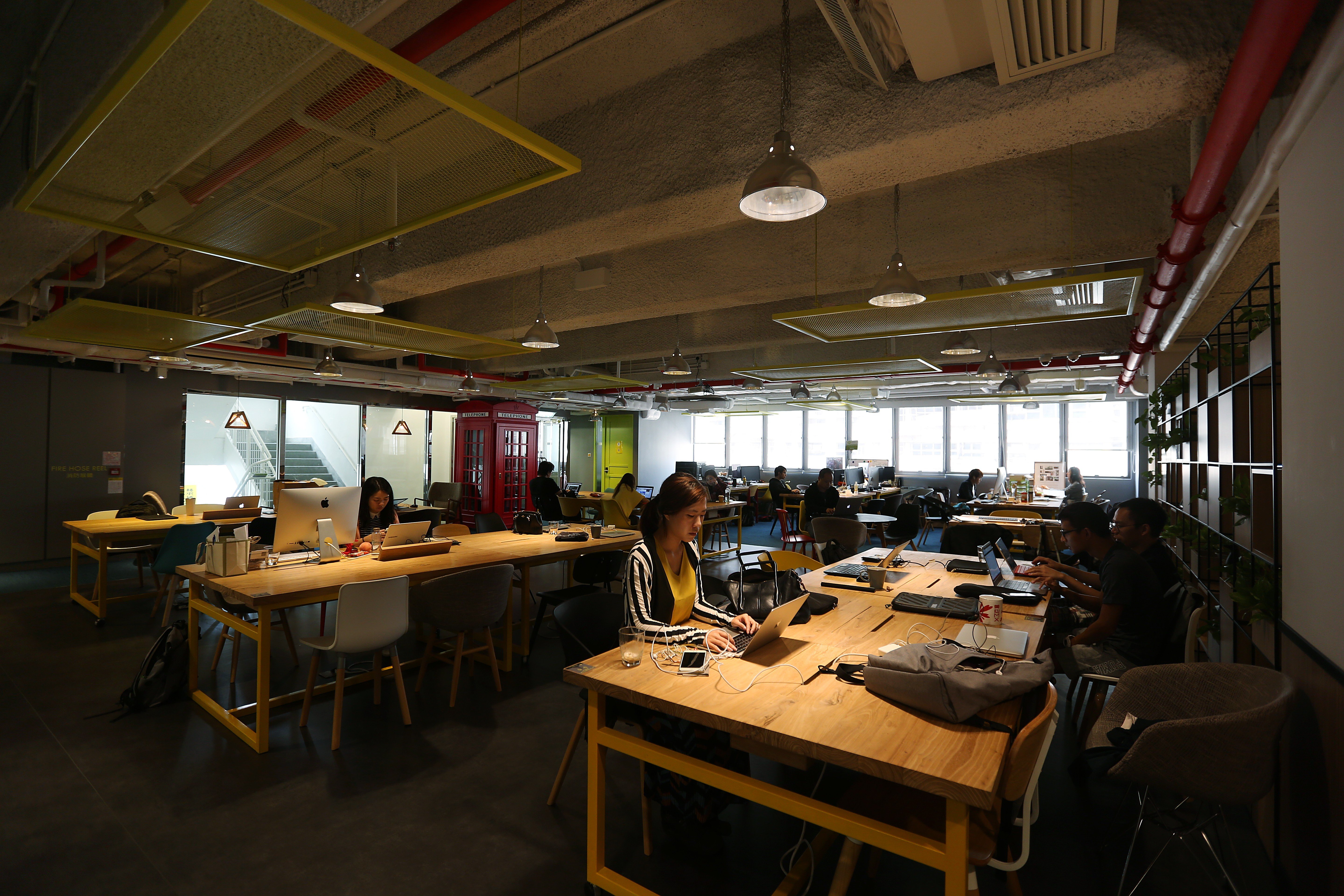 An industrial building converted into co-working space in Kwun Tong. Photo: Xiaomei Chen