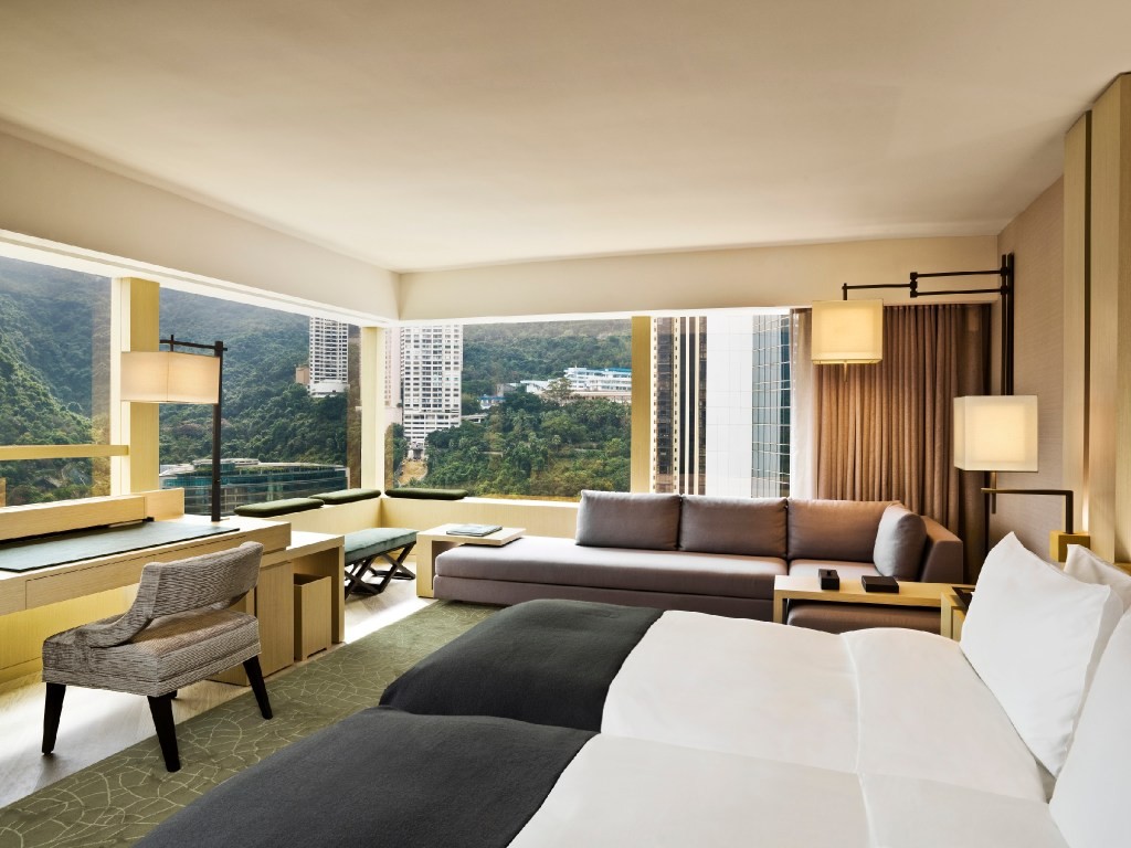 The view from a room in The Upper House in Admiralty.