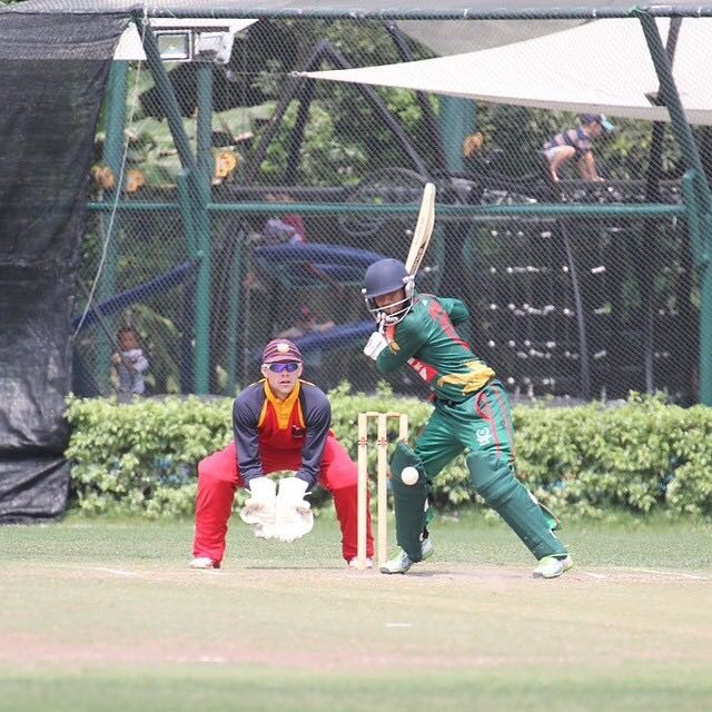 Ahsan Abbasi (right) in action for Pakistan Association. Photo: Handout