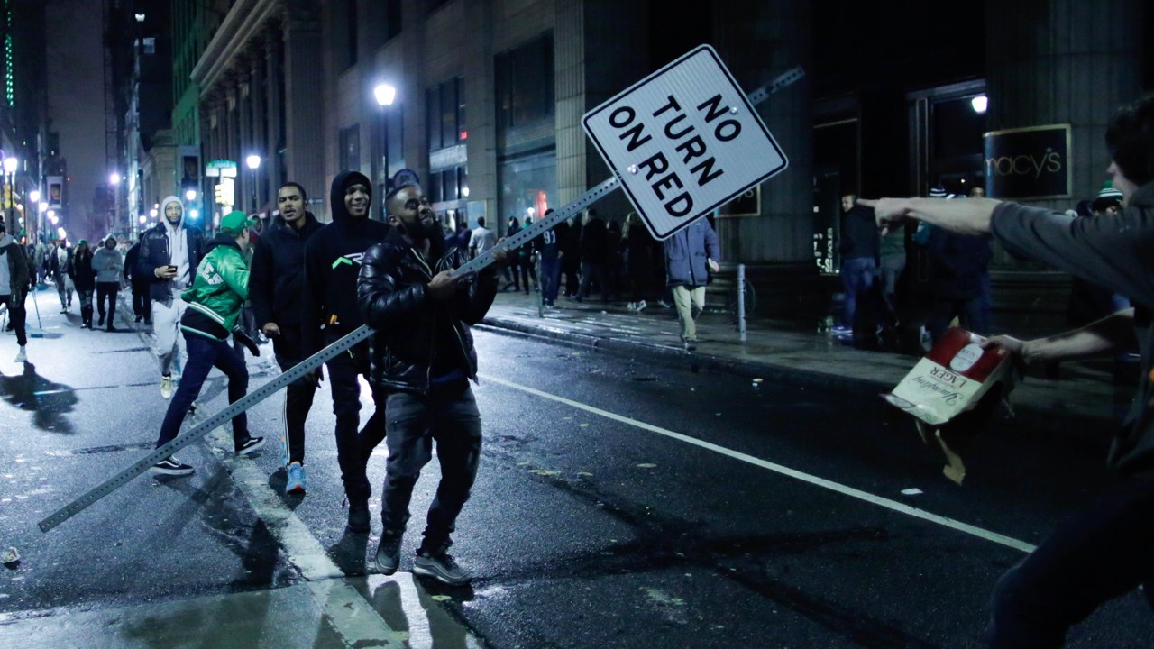 Celebrations and Riots Break Out in Philly Following Super Bowl Win