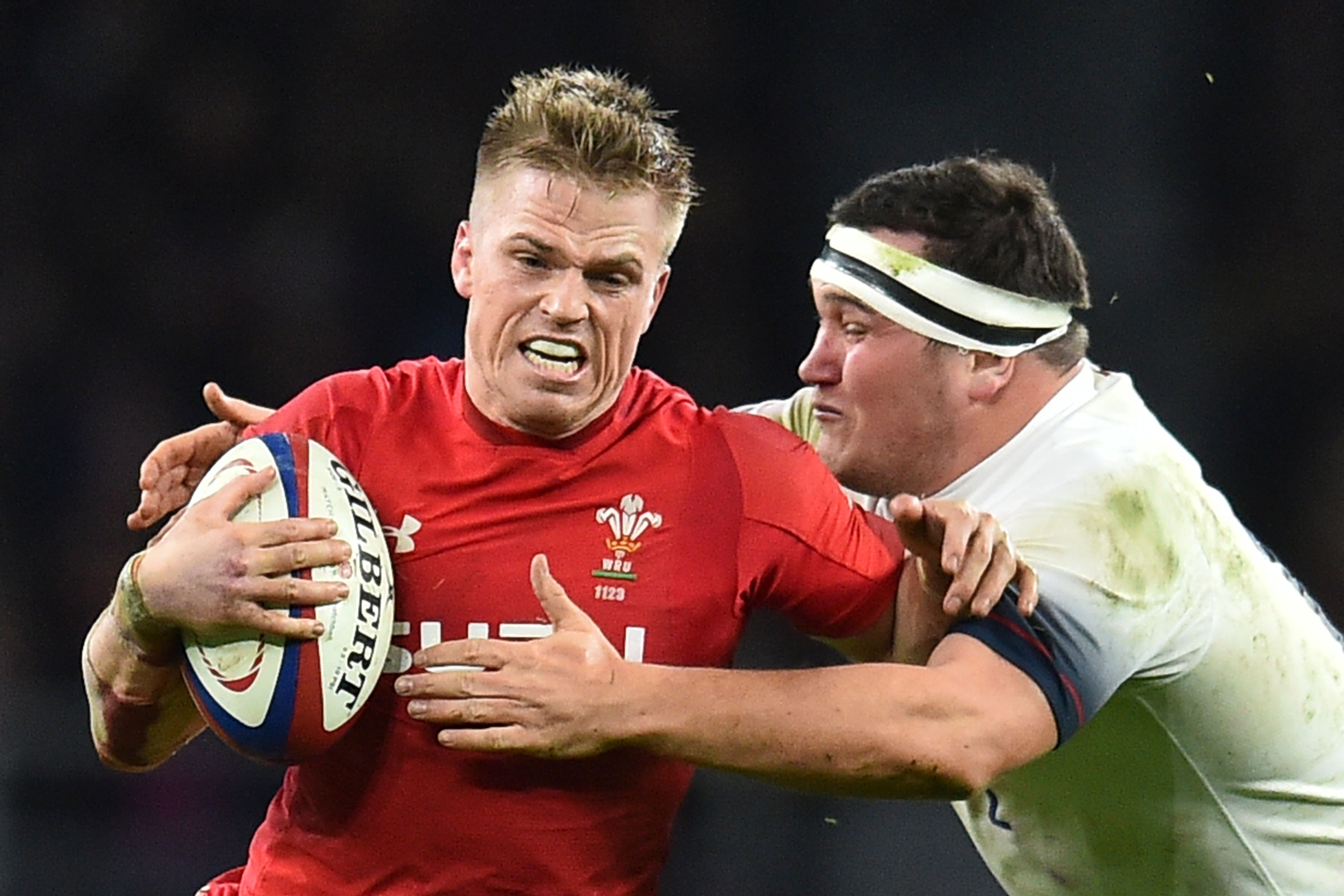 Gareth Anscombe’s disallowed try is the centre of much debate. Photo: AFP
