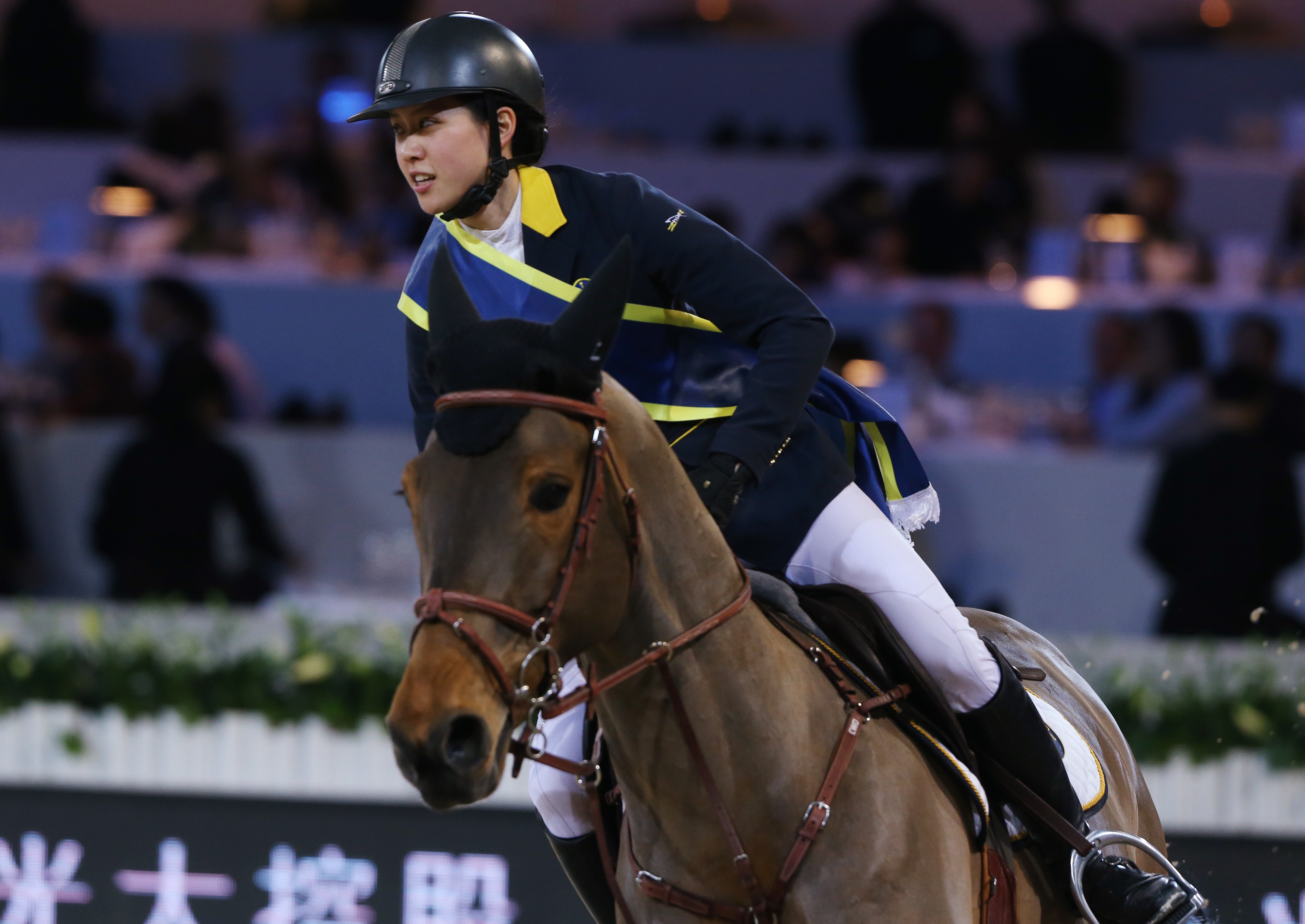 Hong Kong’s Jacqueline Lai competes on the final day of the Longines Masters. Photo: Sam Tsang