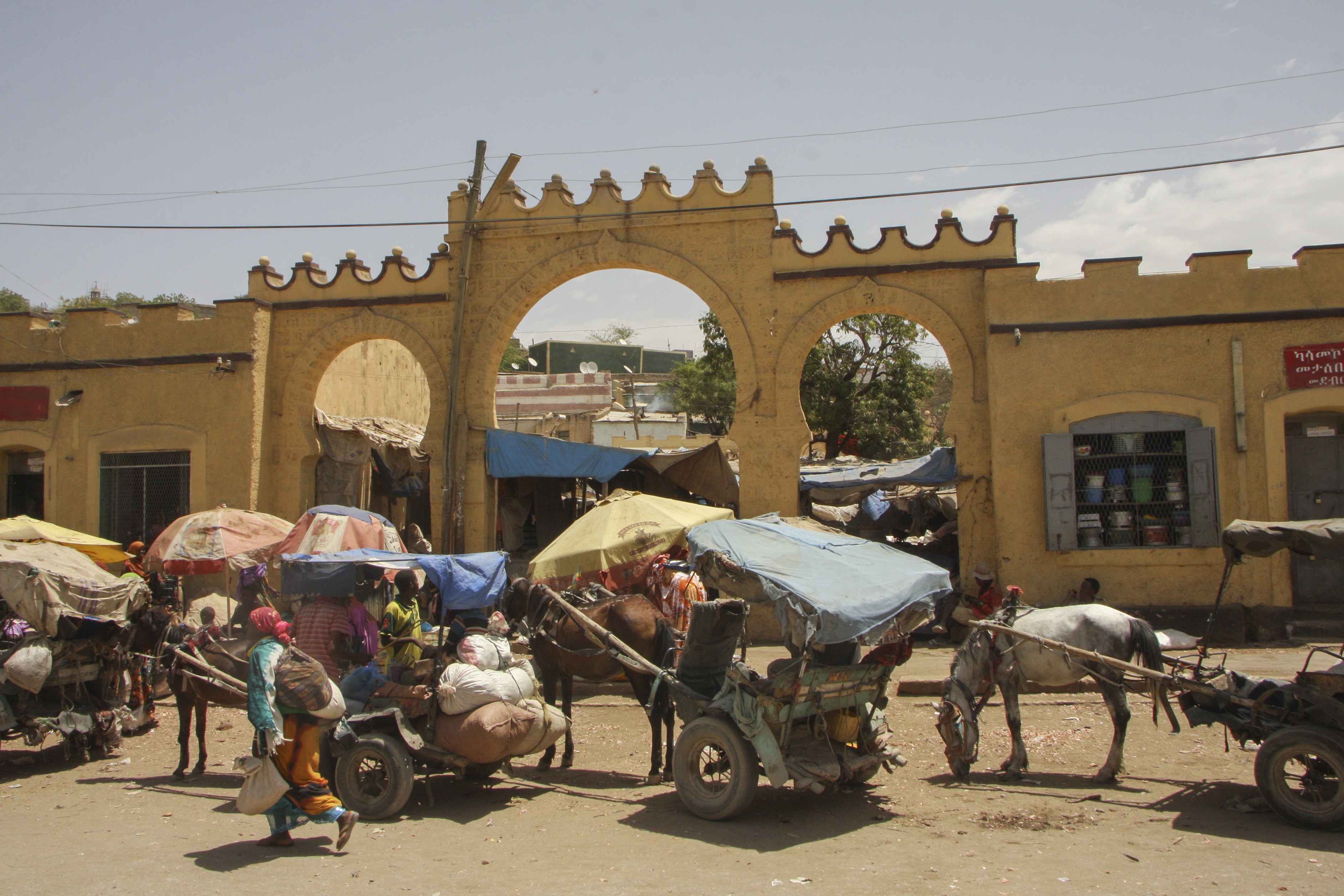 Moorish-style arches surround the enormous Kafira Market in Dire Dawa’s old town. Picture: James Jeffrey