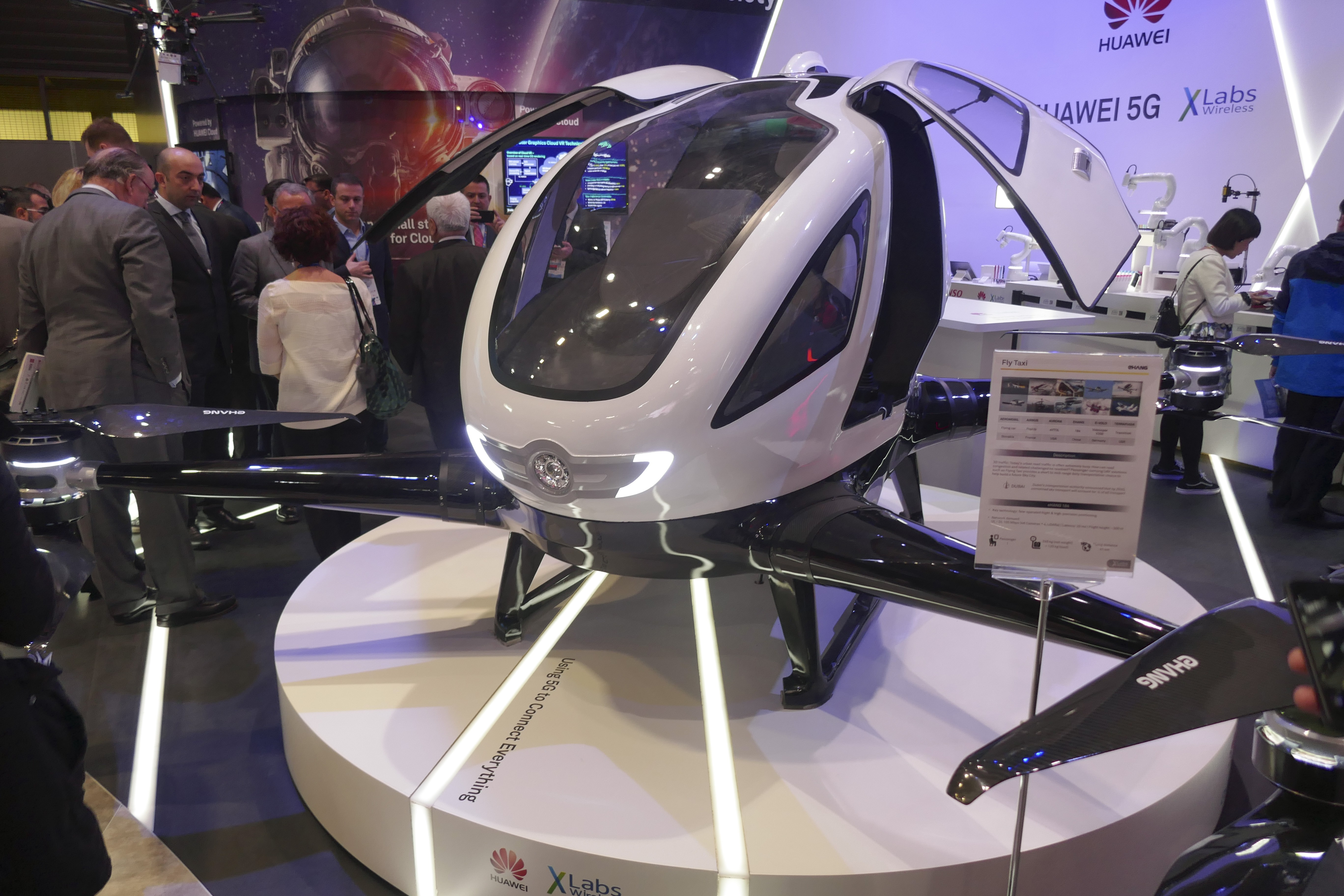 The Chinese-made, 4G-connected Ehang 184 drone taxi could be your way to get quickly from airport to hotel. Trials will begin soon in Dubai.