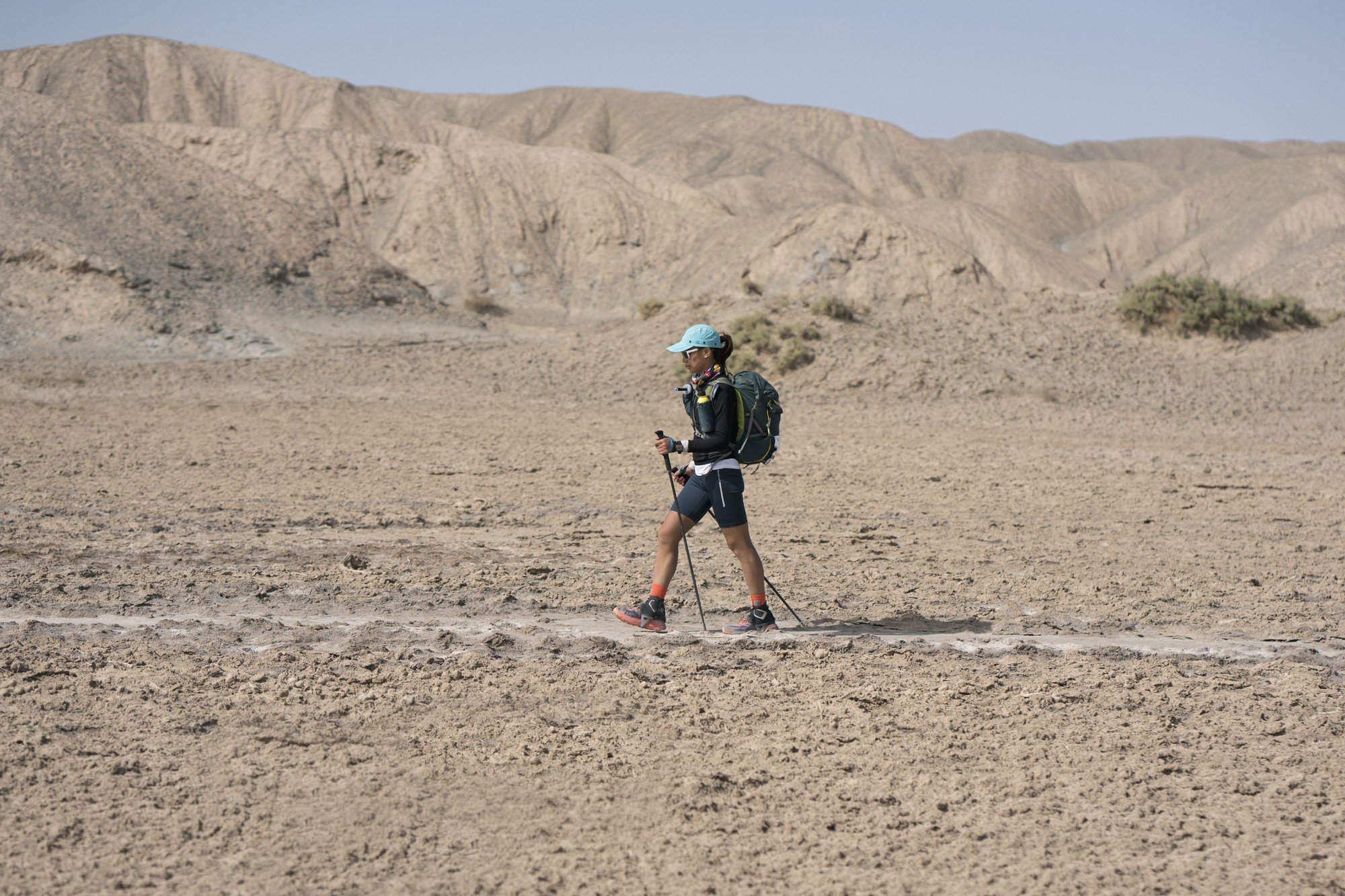 Samantha Chan is looking forward to the race atmosphere in the GaoliGong, but enjoyed the peace and loneliness of the Gobi Desert: Lloyd Belcher Visuals