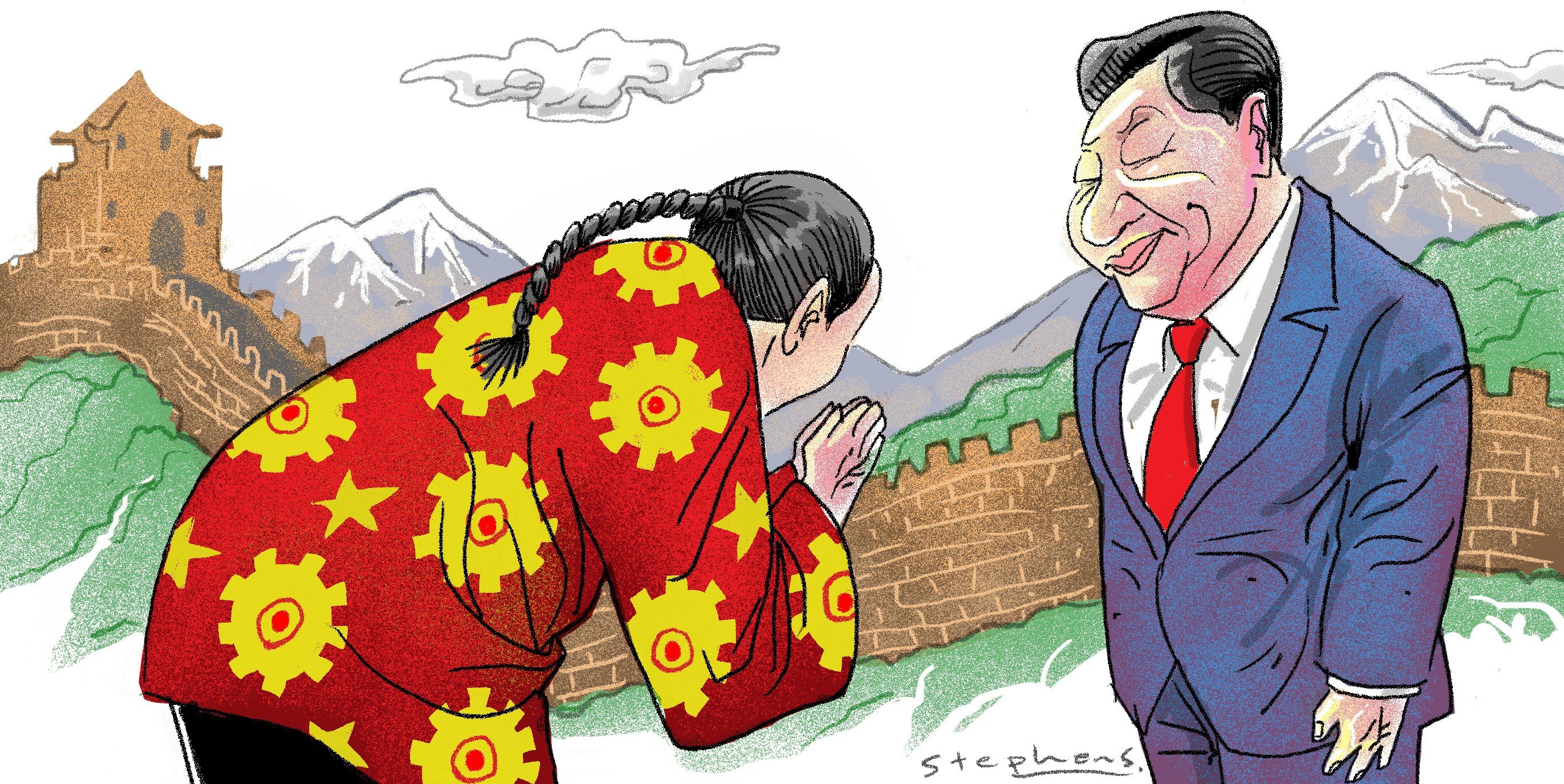 Some argue that doing away with term limits shows the superiority of the Chinese system as it allows flexibility in matching leadership to requirements. Illustration: Craig Stephens