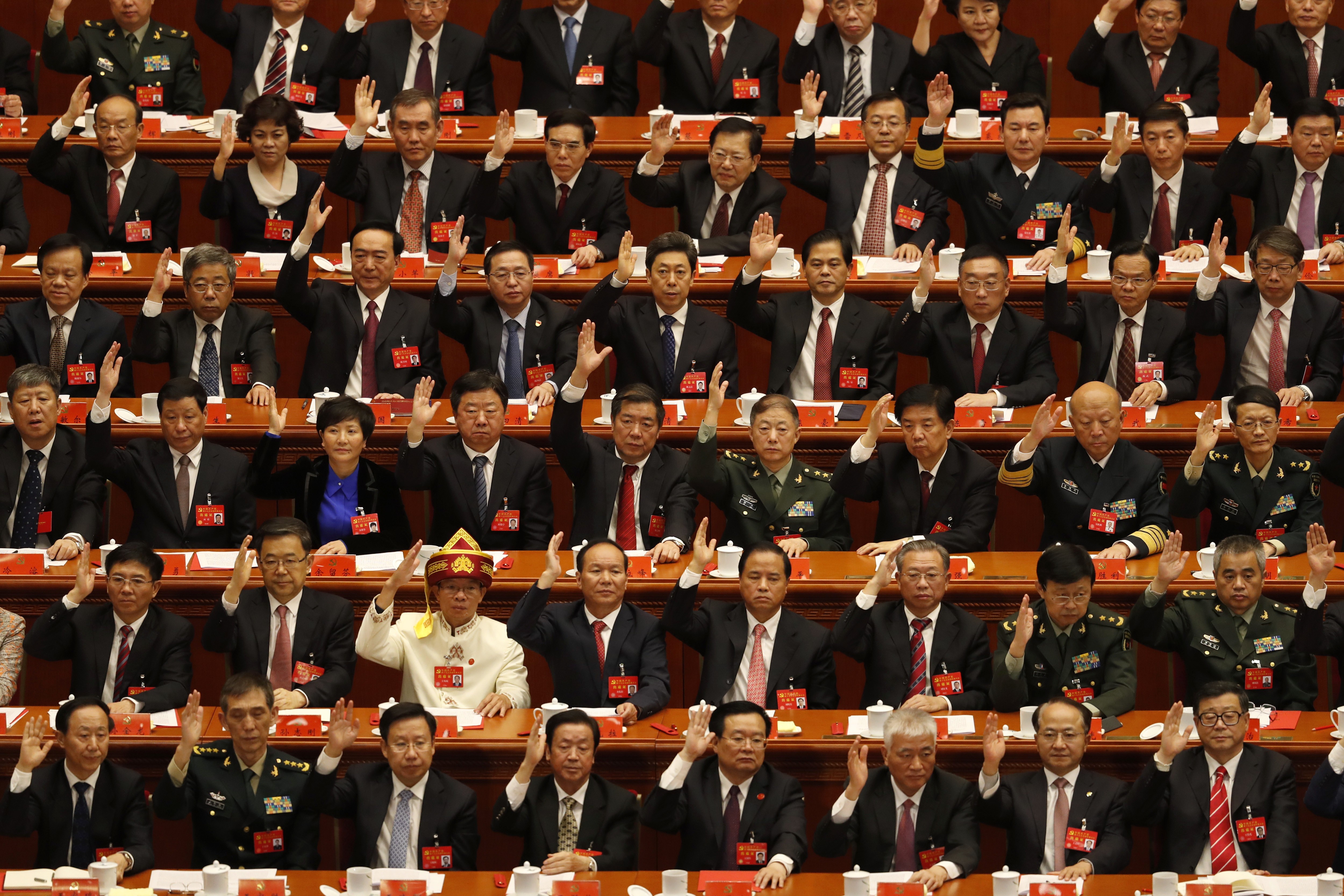 When China’s lawmakers line up to cast their votes on controversial changes to the constitution on Sunday, it will no doubt have all the appearance of a staged political show. Photo: AP