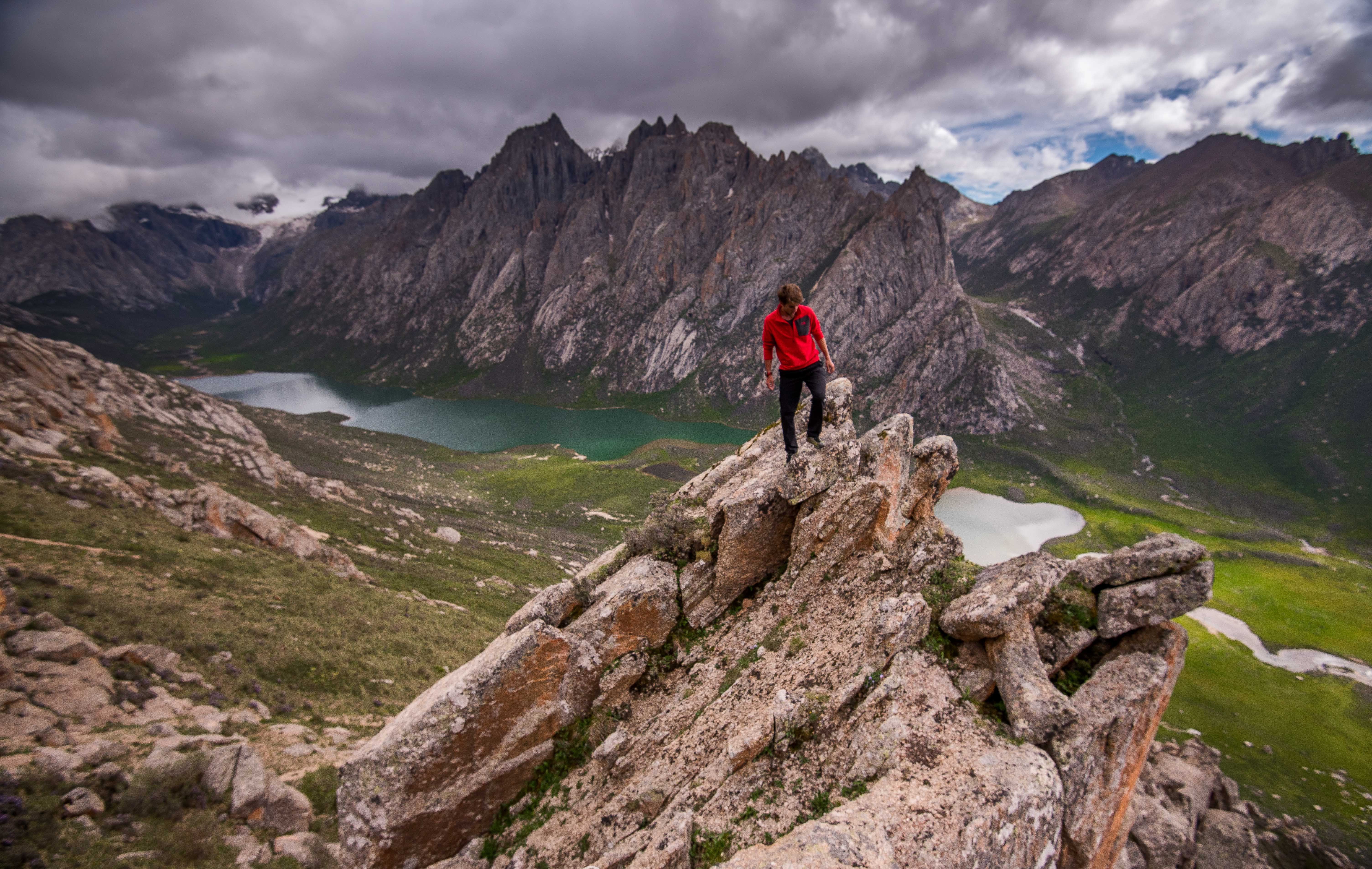 Kyle Obermann exploring the sacred peaks of Golok. Photos: Whistling Arrow