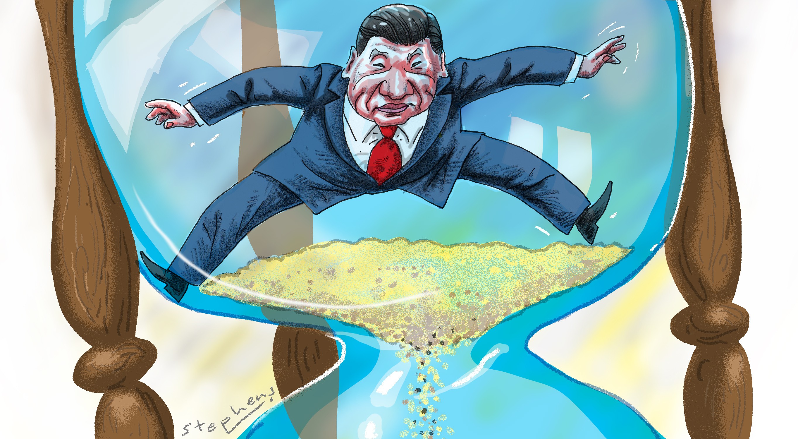 Xi Jinping’s grip on power will last as long as it is needed to get the job done, and no more. Illustration: Craig Stephens