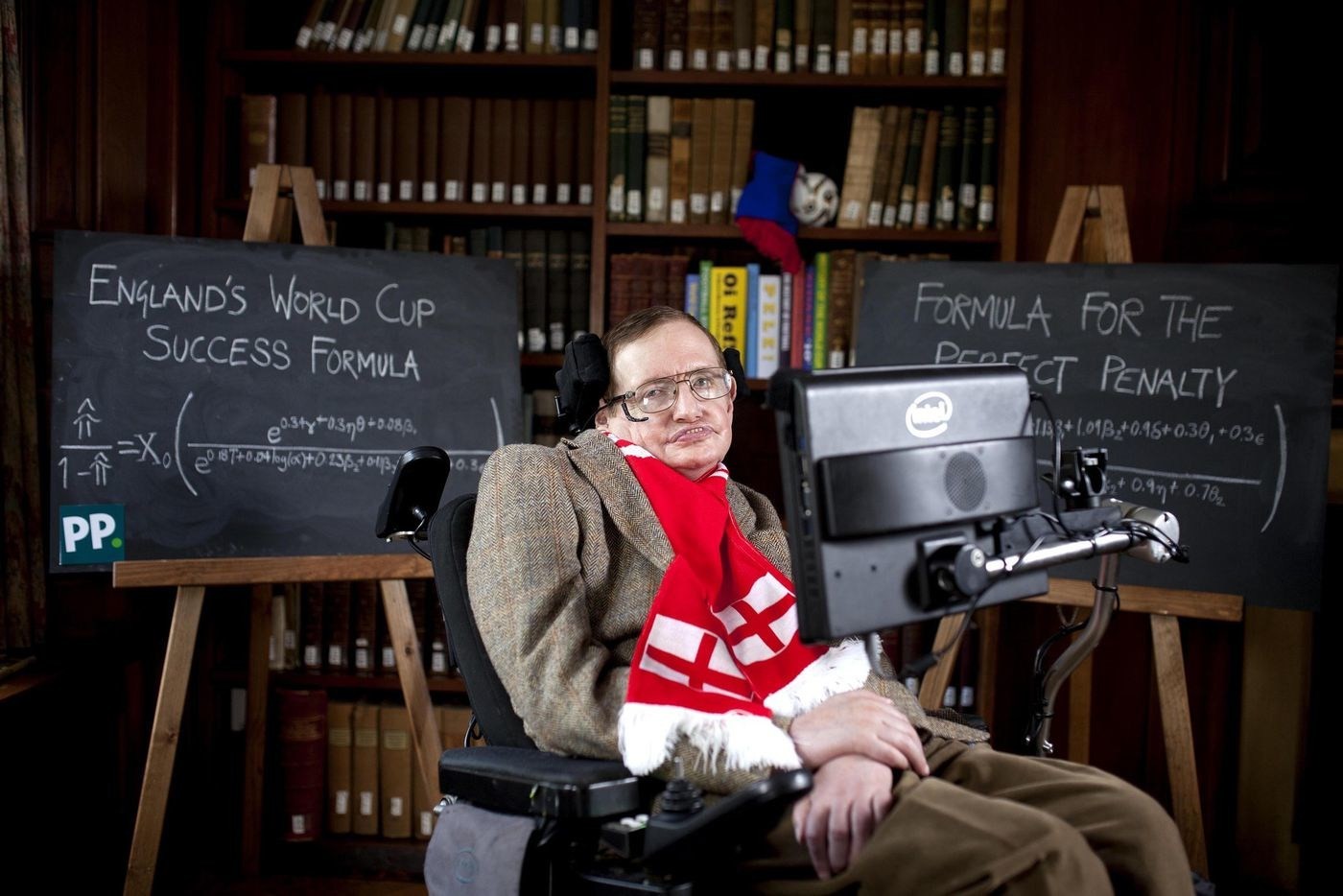 Stephen Hawking provides the formula for England’s World Cup success. Photo: AP