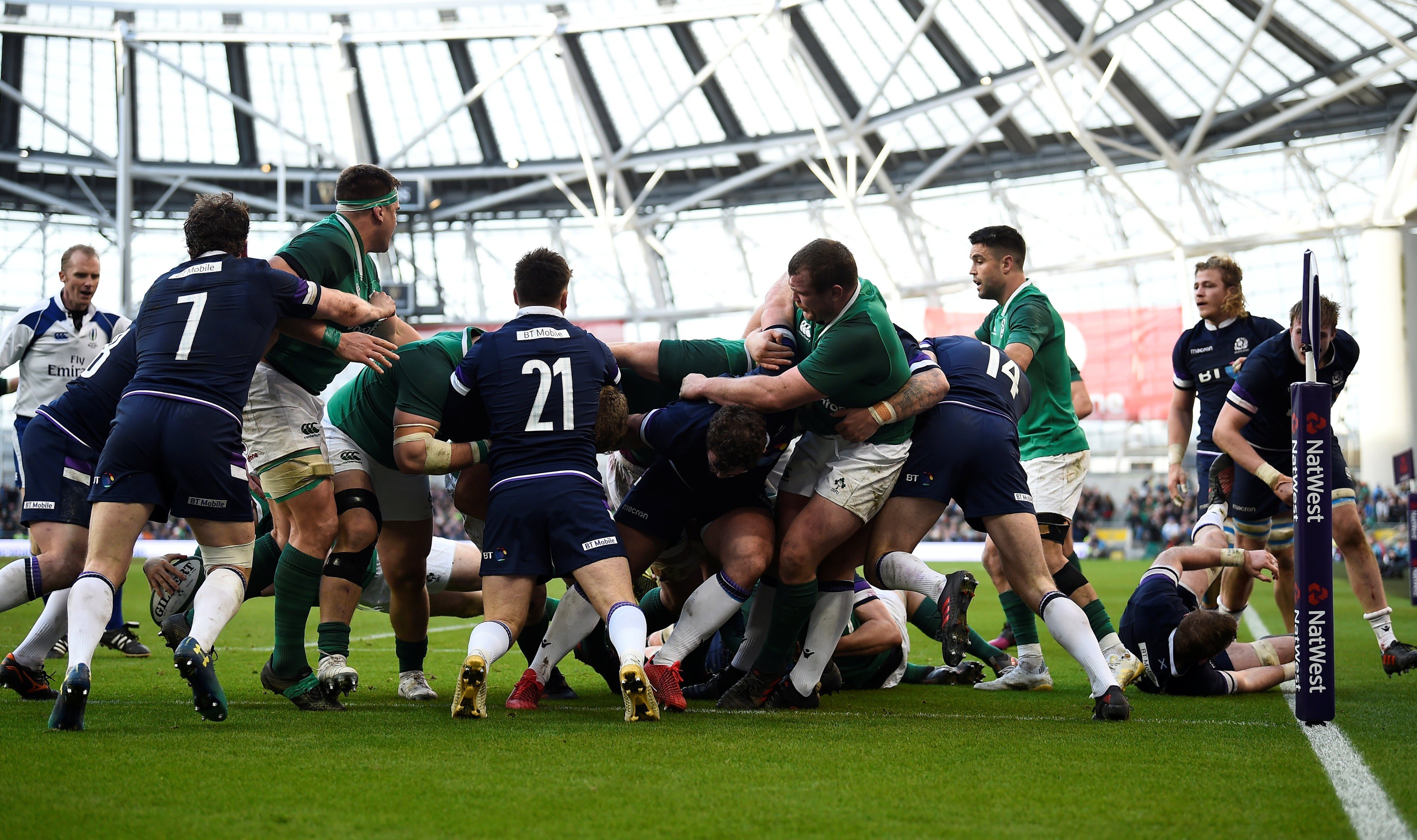 Ireland secure victory over Scotland at Dublin’s Aviva Stadium. Photo: Reuters