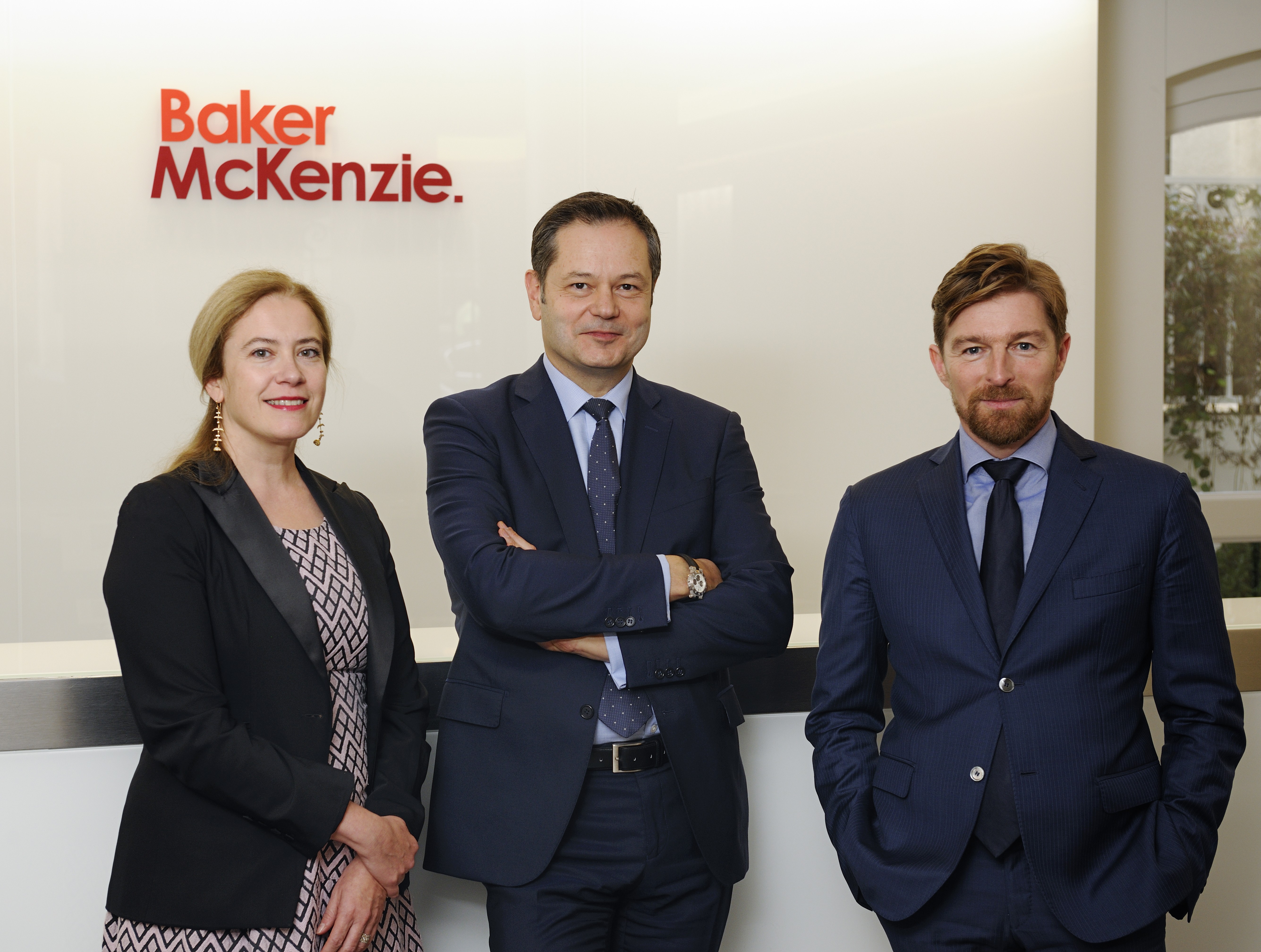 (From left) Anne Quenedey, partner; Arnaud Cabanes, managing partner of Baker McKenzie’s Paris office; and Richard Mugni, partner