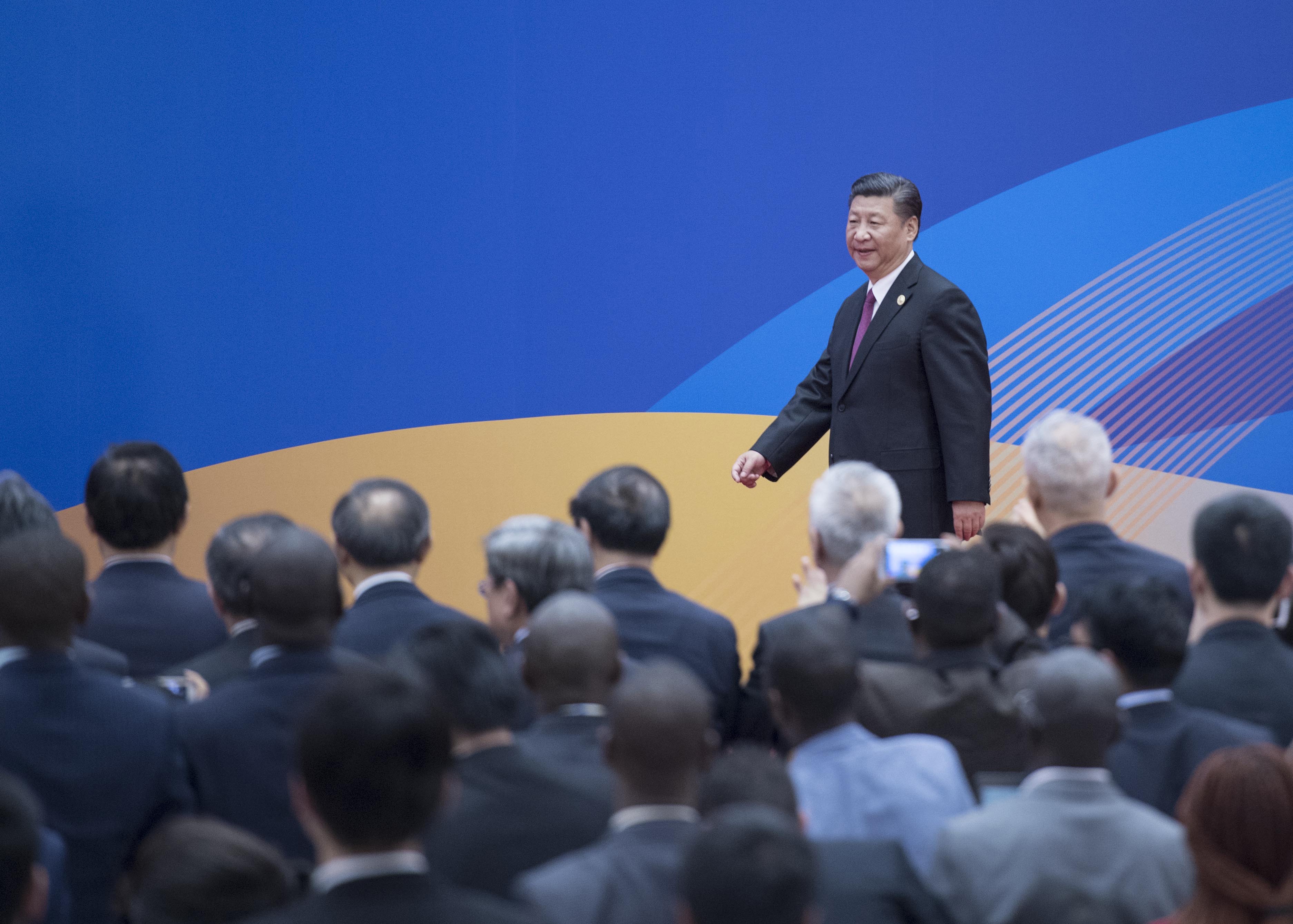 Chinese President Xi Jinping meets the press after the Leaders' Roundtable Summit at the Belt and Road Forum for International Cooperation in Beijing on May 15, 2017. Photo: Xinhua