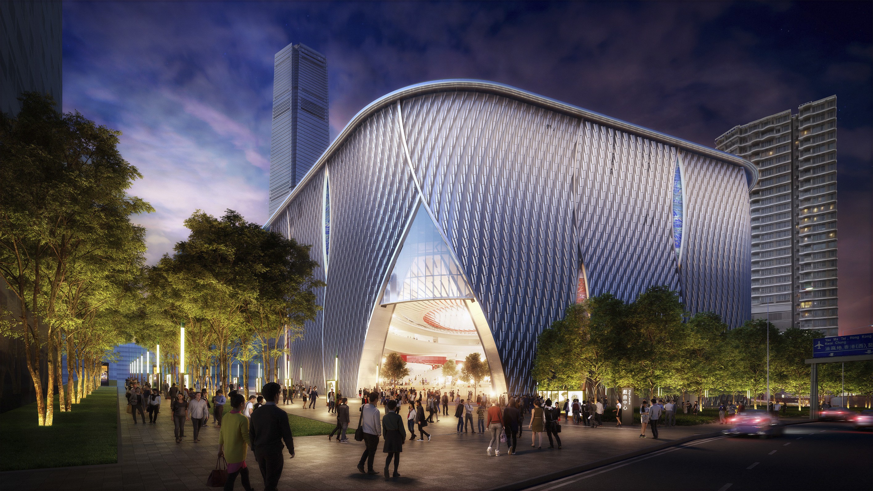 An artist’s impressions of the Xiqu Centre at the West Kowloon Cultural District. Photo: Handout