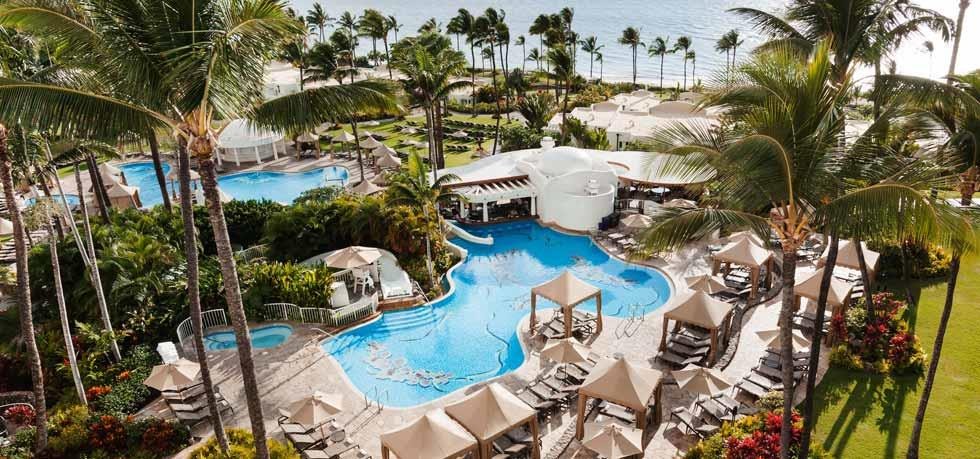 The oceanfront Fairmont Kea Lani, Hawaii offers many activities and facilities for families.