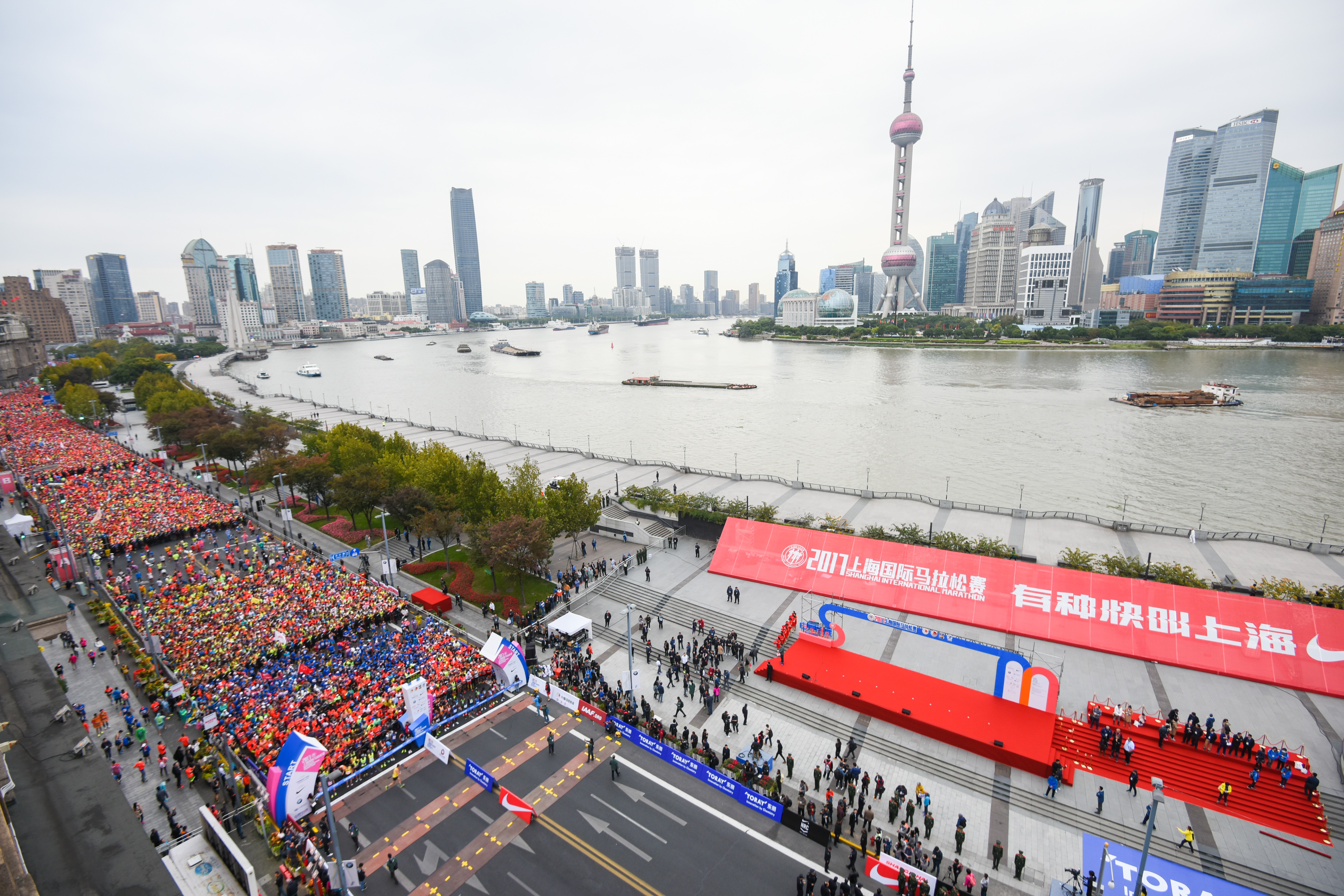 The Shanghai Marathon is growing in popularity as a running boom takes hold in China. Photo: Shanghai Marathon Organising Committee