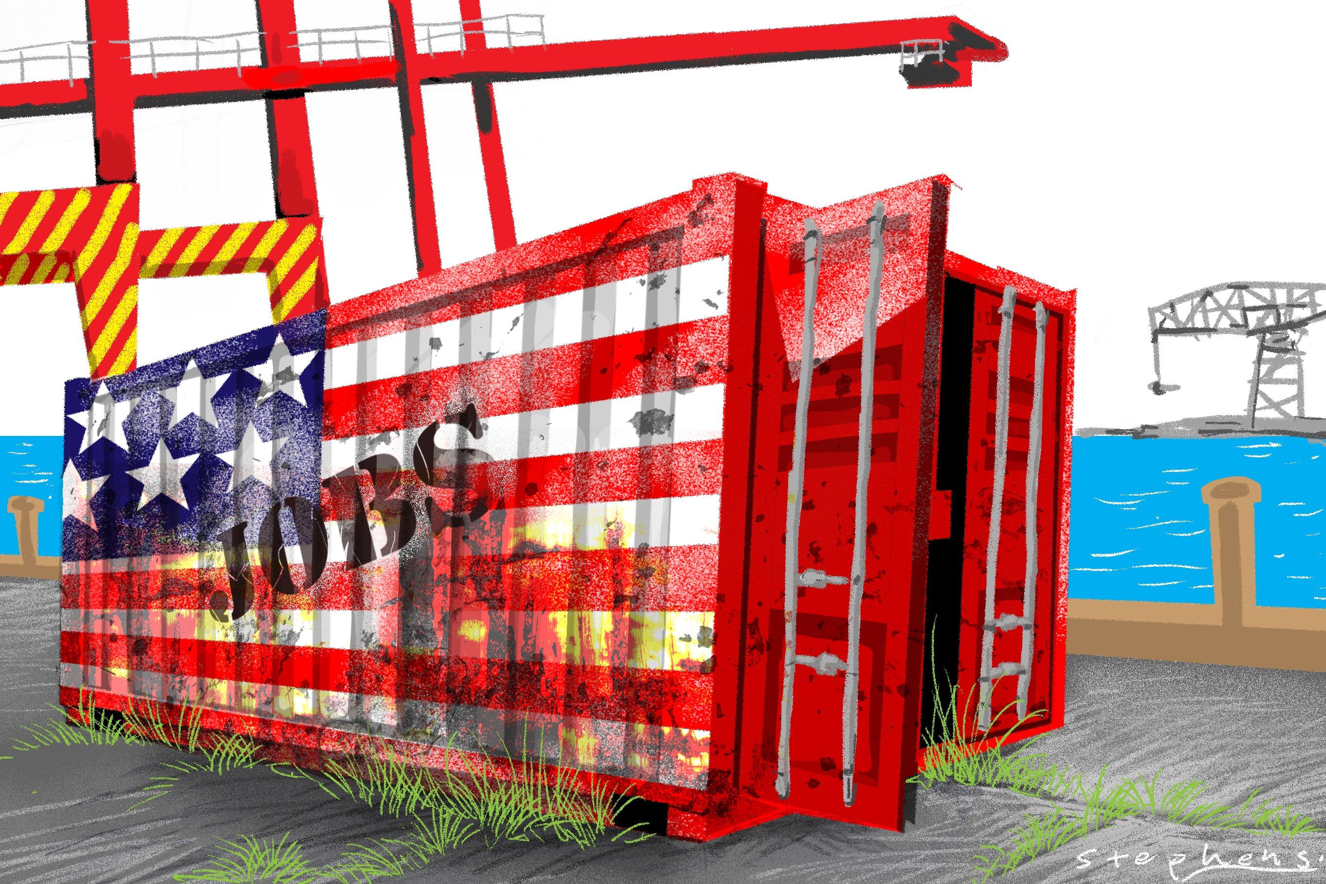 This trade war will hurt millions of American small businesses and farmers. Illustration: Craig Stephens