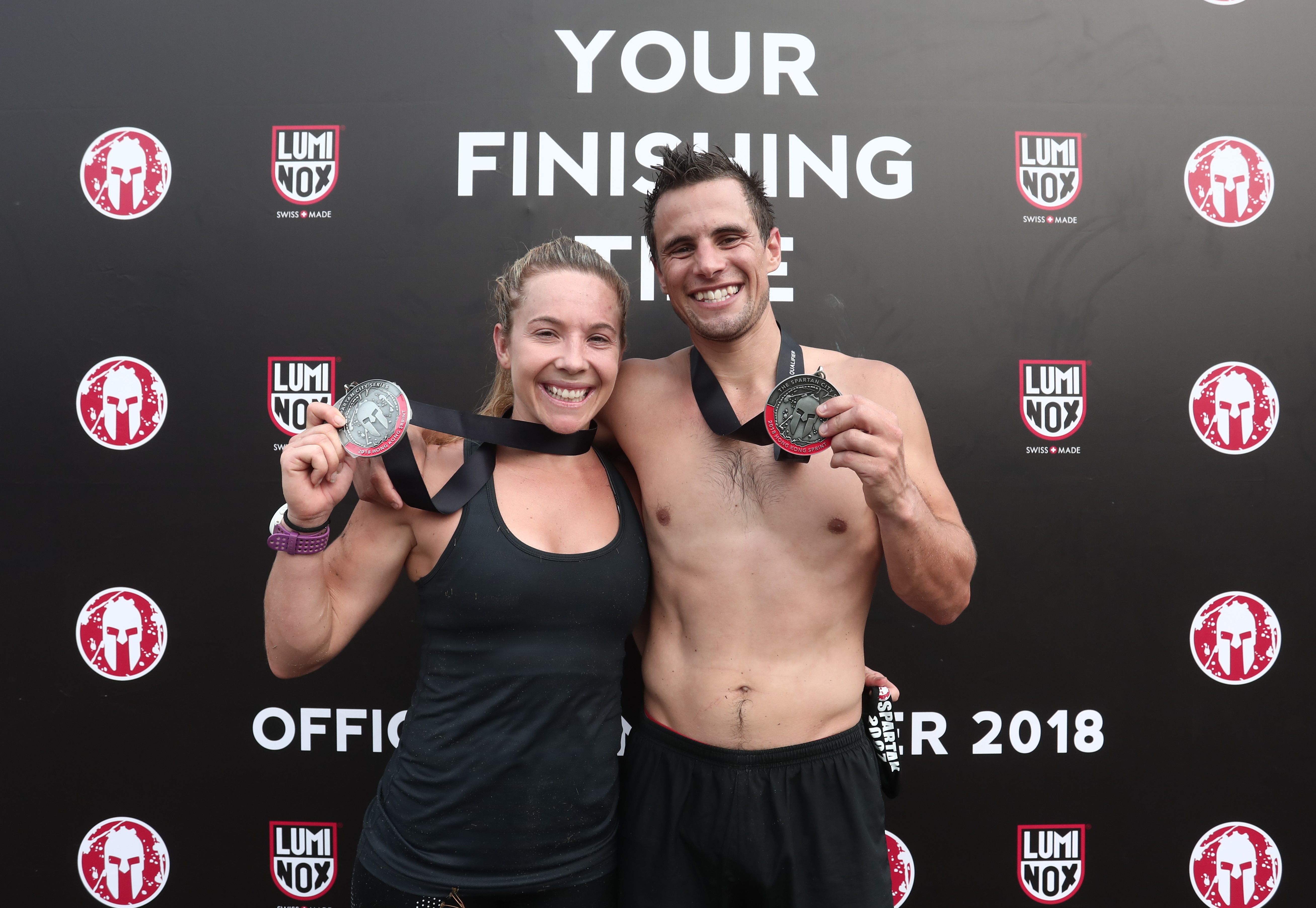 Aussie couple come back to conquer at Hong Kong Spartan Race – after using  last year's prize money to tie the knot