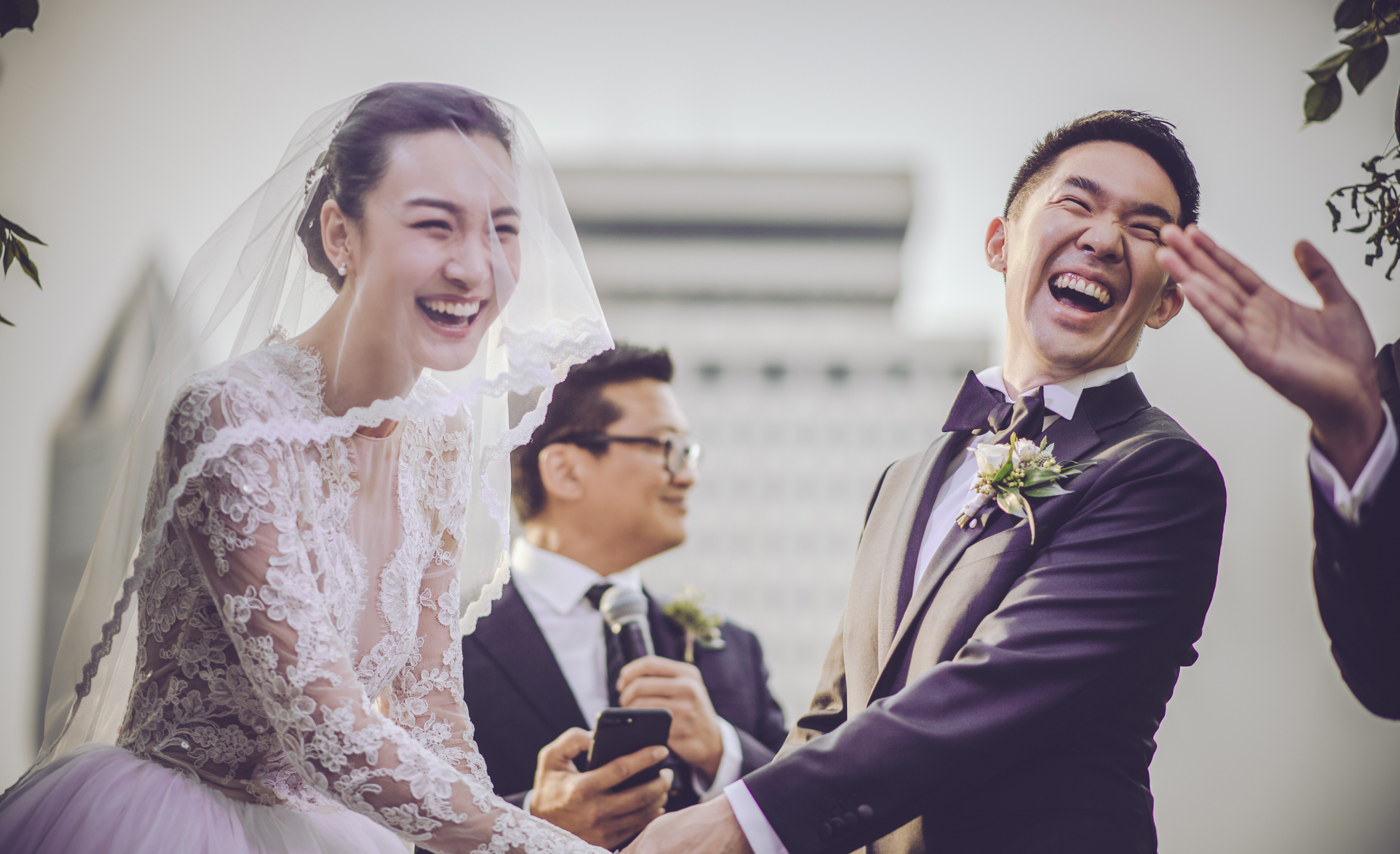 John and Sophia Liu made enjoyment a priority at their wedding.