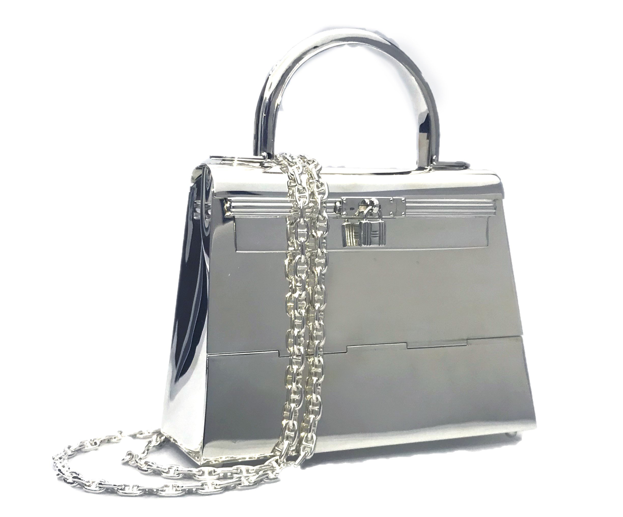 Hermès’ Silver Mini Kelly bag. Photo: Spink