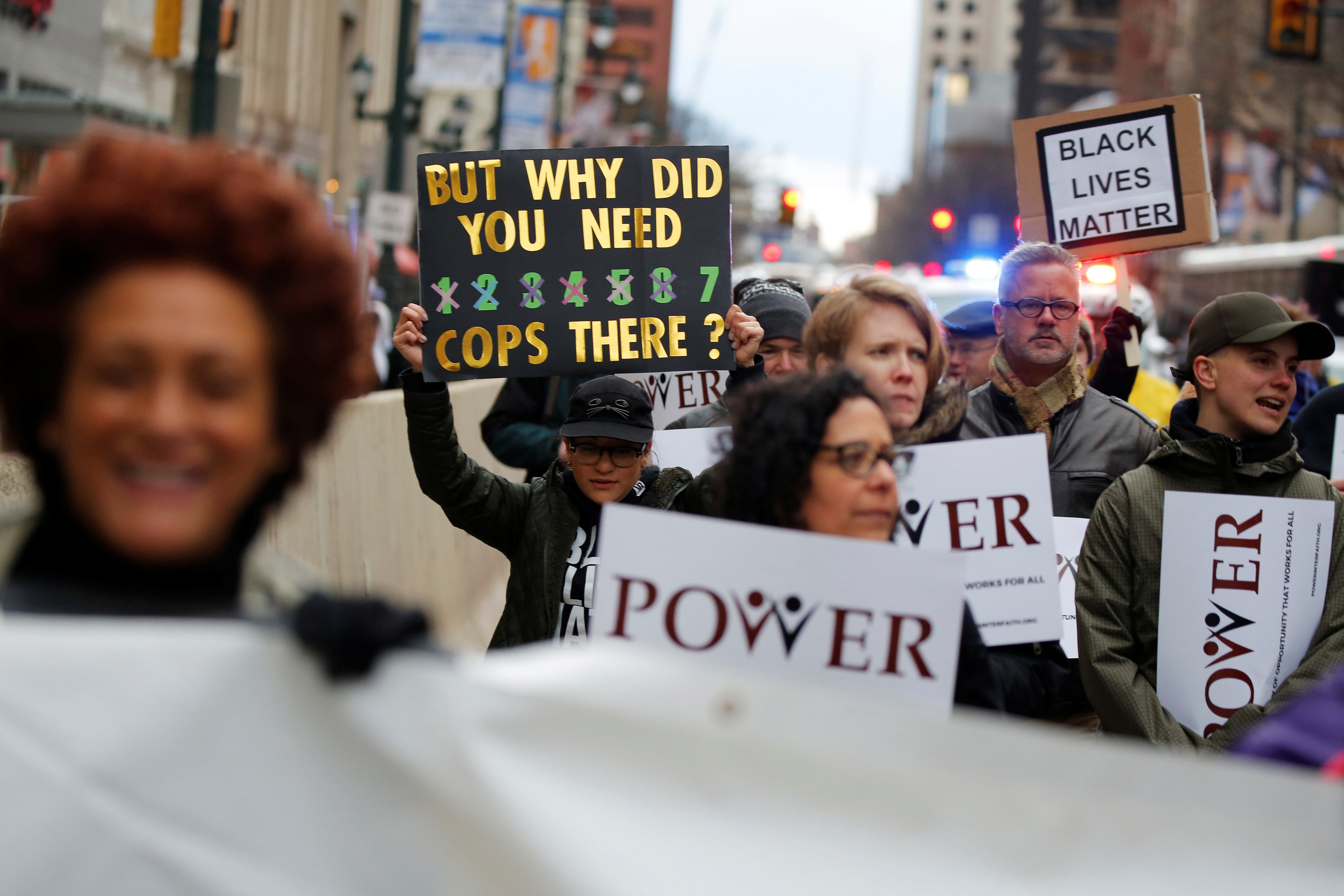 Protesters march down Market Street in Philadelphia on April 19, a week after two black men were arrested at a Starbucks coffee shop in Philadelphia, Pennsylvania. The company has been forced into damage-limitation mode after the arrests. Photo: Reuters