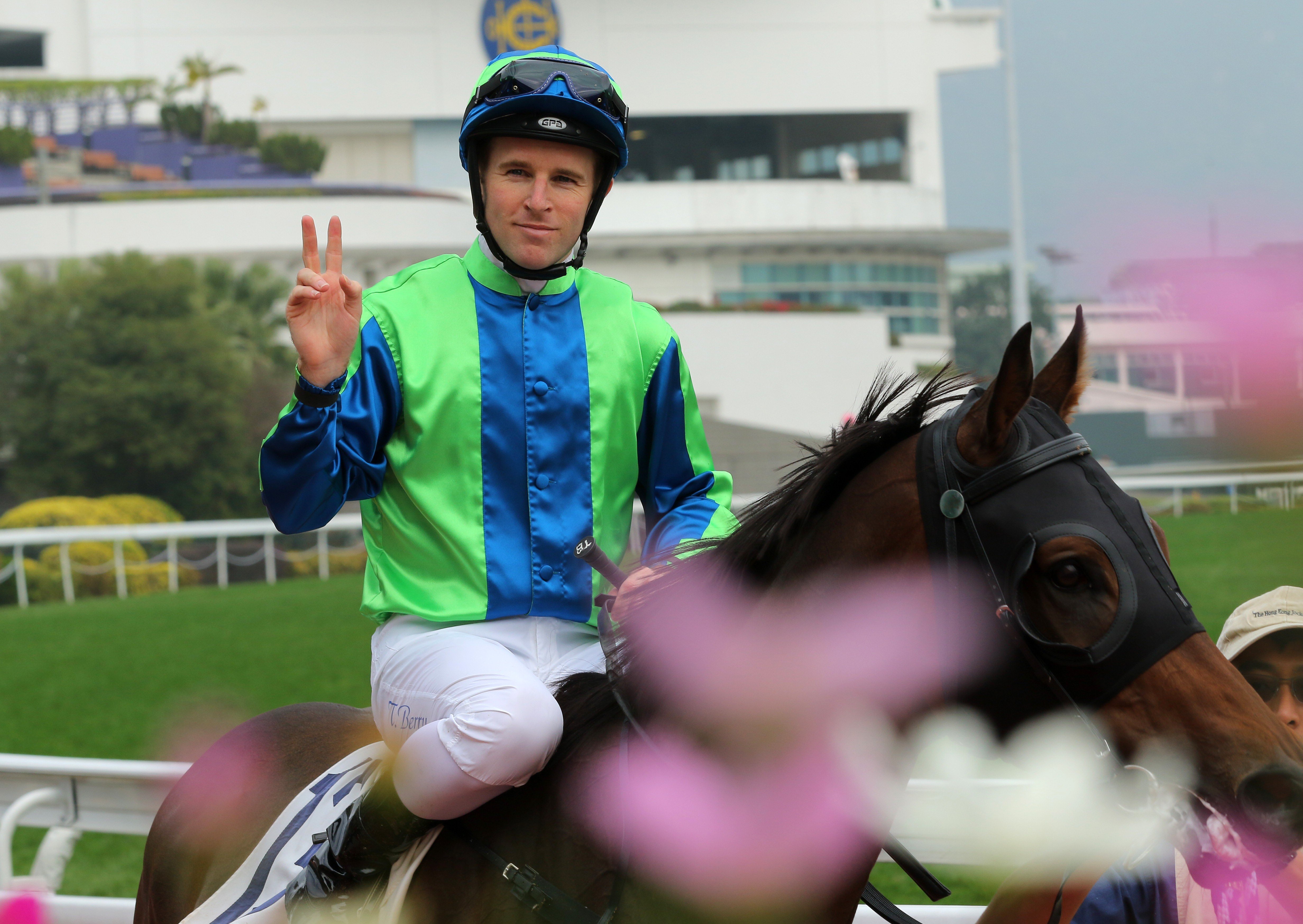 Tommy Berry is looking forward to riding Fine Needle in the Chairman’s Sprint Prize. Photos: Kenneth Chan