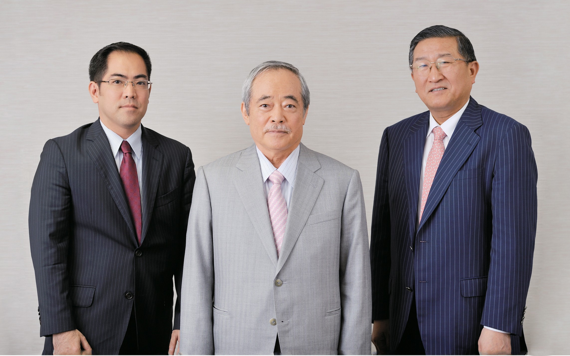 From left: Takeru Yamamura, vice-president; Akira Yamamura, founder and CEO; and He Xianhan, vice-president