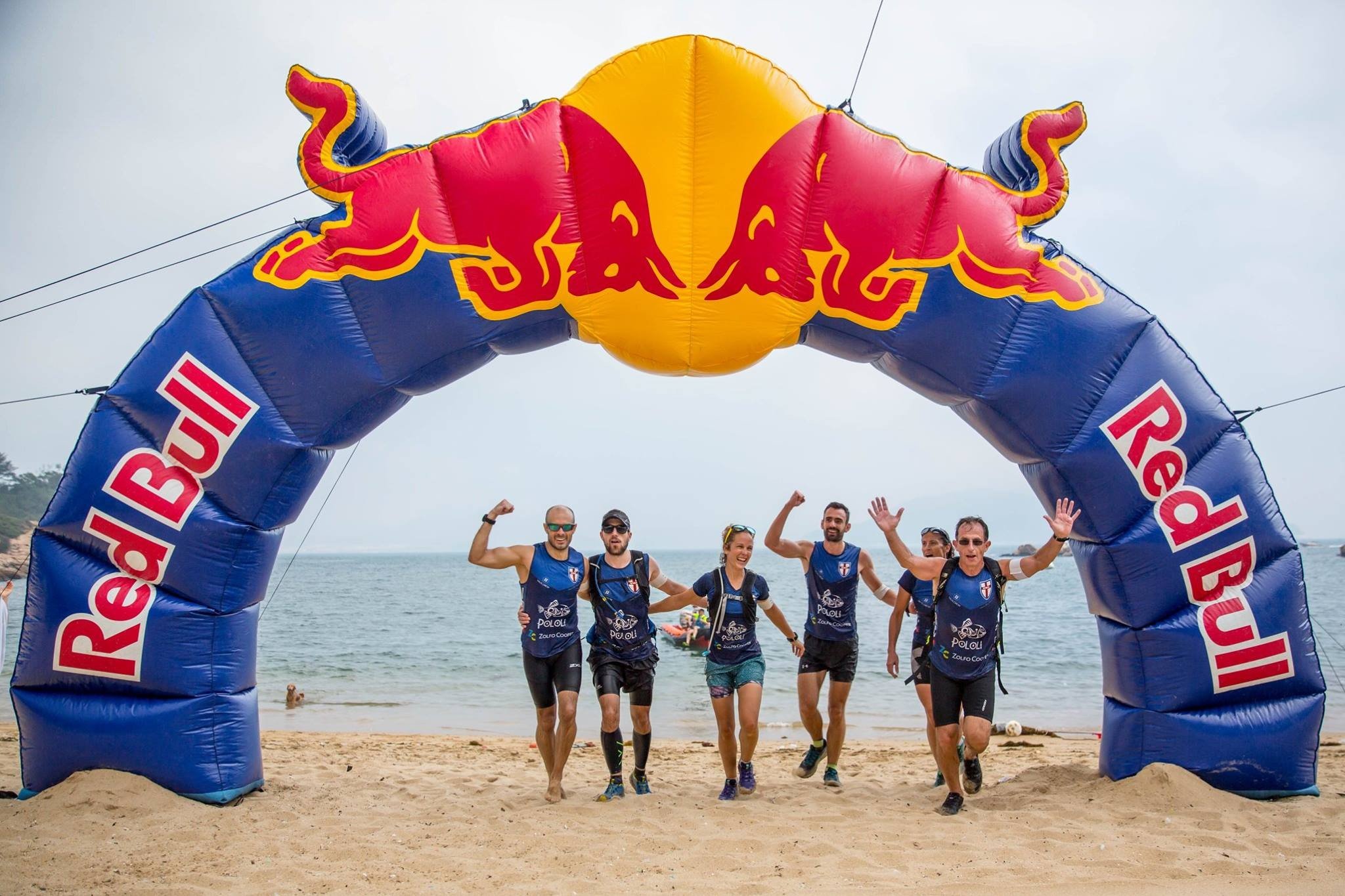 Victoria Recreation Club cross the line in record time at the Red Bull 3 Peaks race. Photos: Red Bull