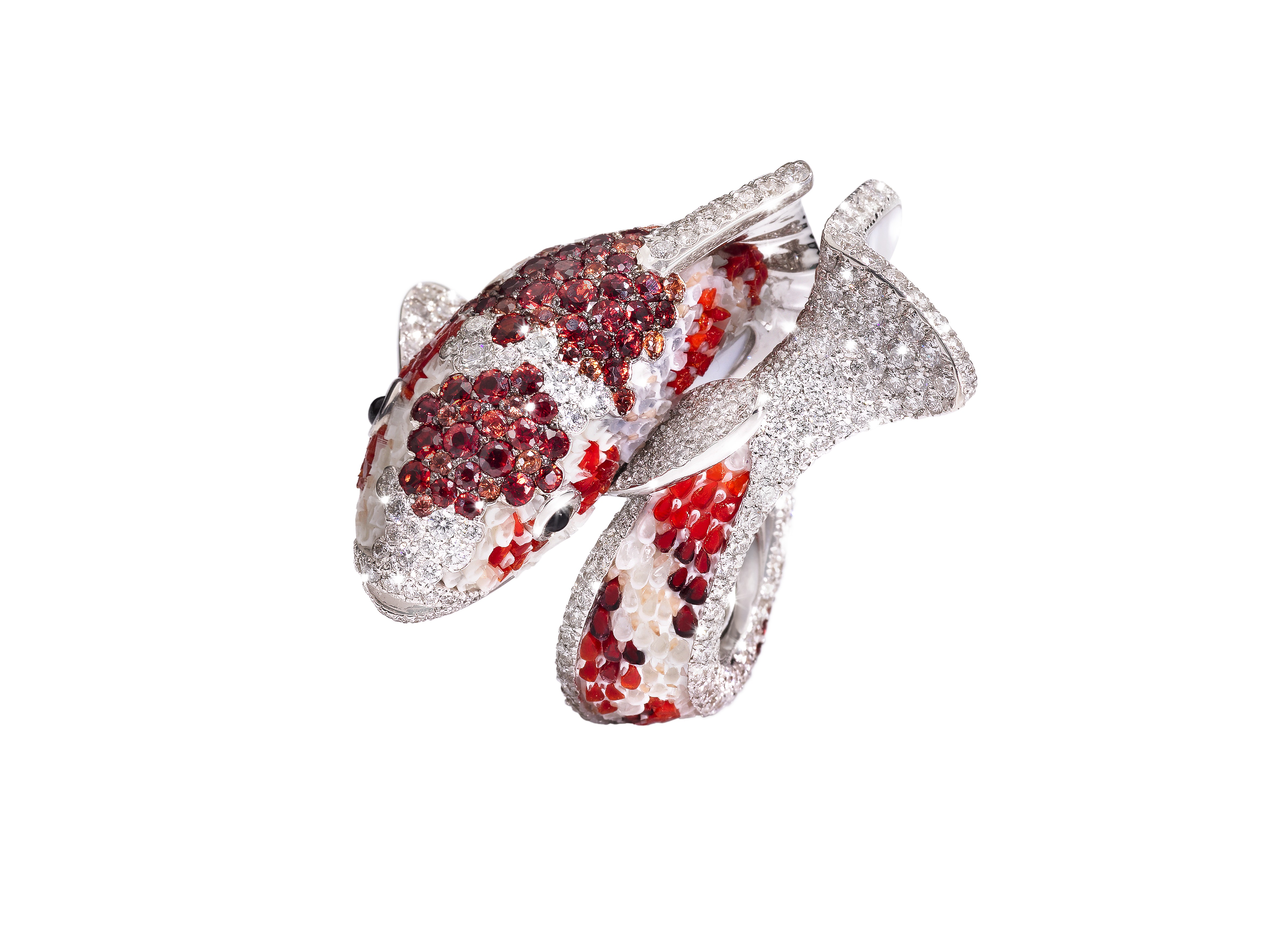 A ring from the Koi collection by Italian jeweller SICIS Jewels, inspired by an ancient Chinese legend of a carp turned into a dragon by the gods.