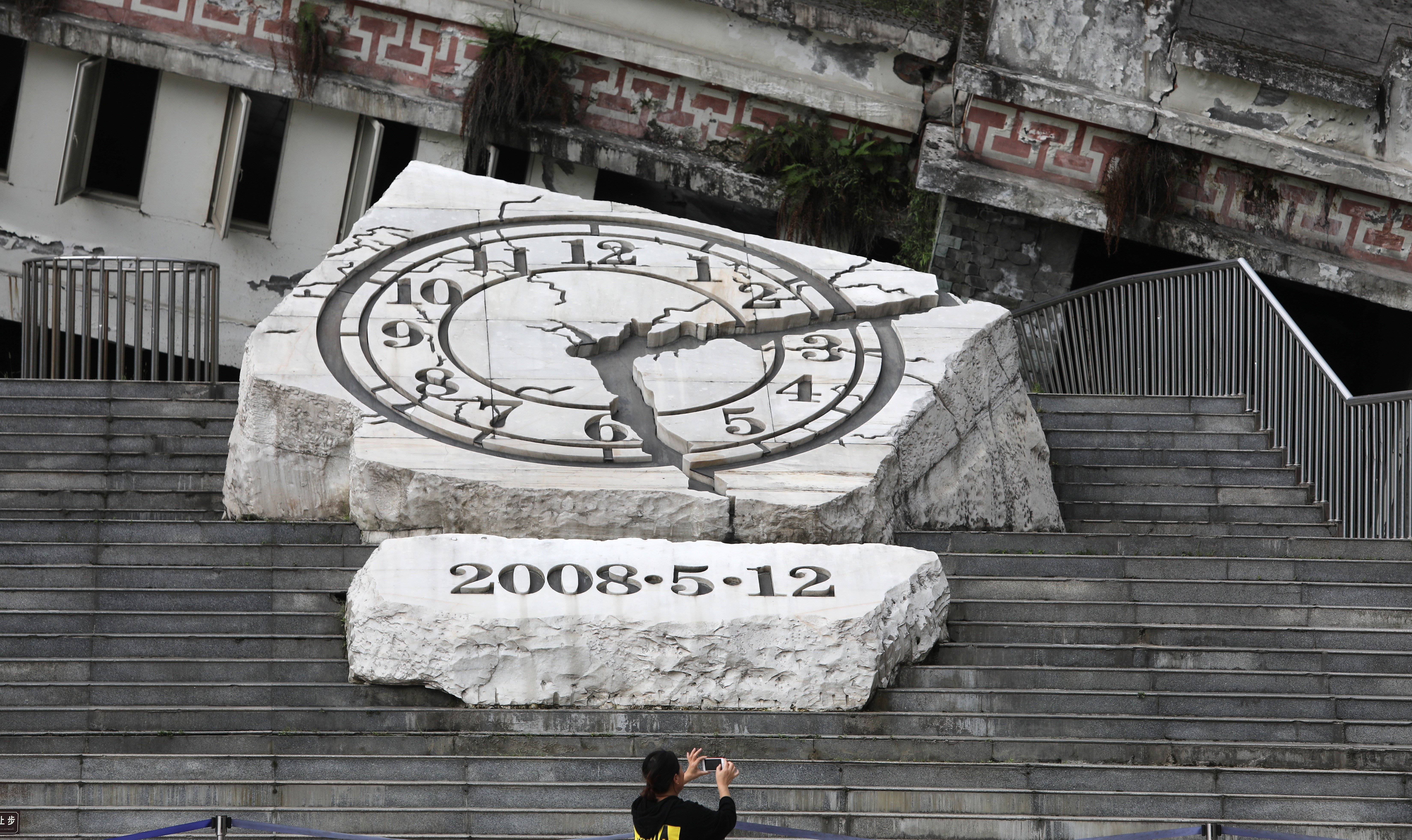 A file picture of a memorial to the Sichuan earthquake in 2008. Photo: Simon Song