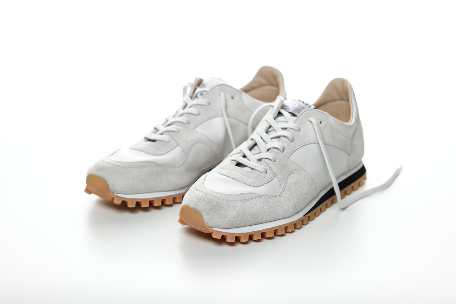 Spalwart’s white Marathon Trail trainers – one of the sneaker designs made by our five recommended ‘cool’ independent brands. Photo: Spalwart.