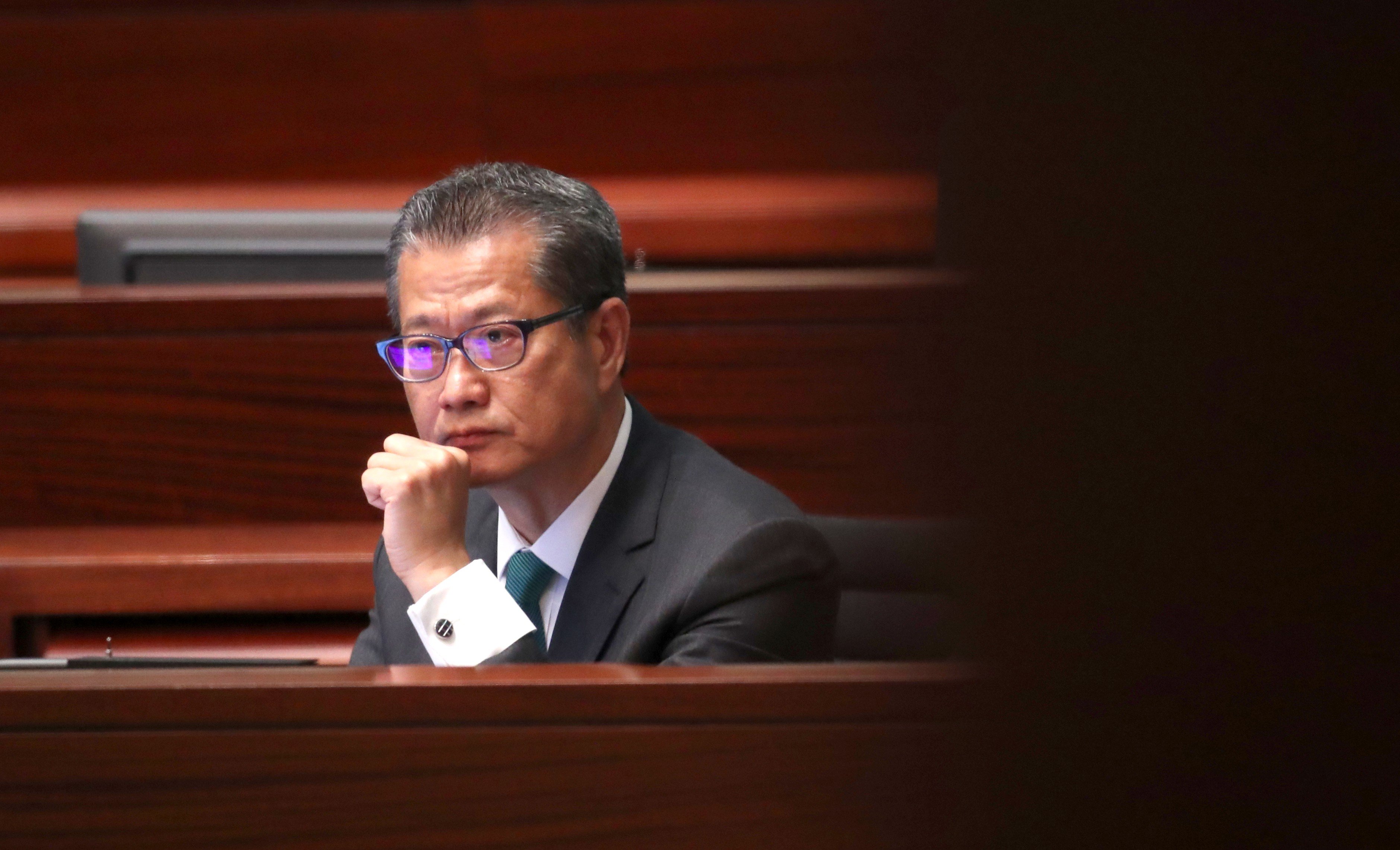 Paul Chan at the Legislative Council. Photo: K.Y. Cheng
