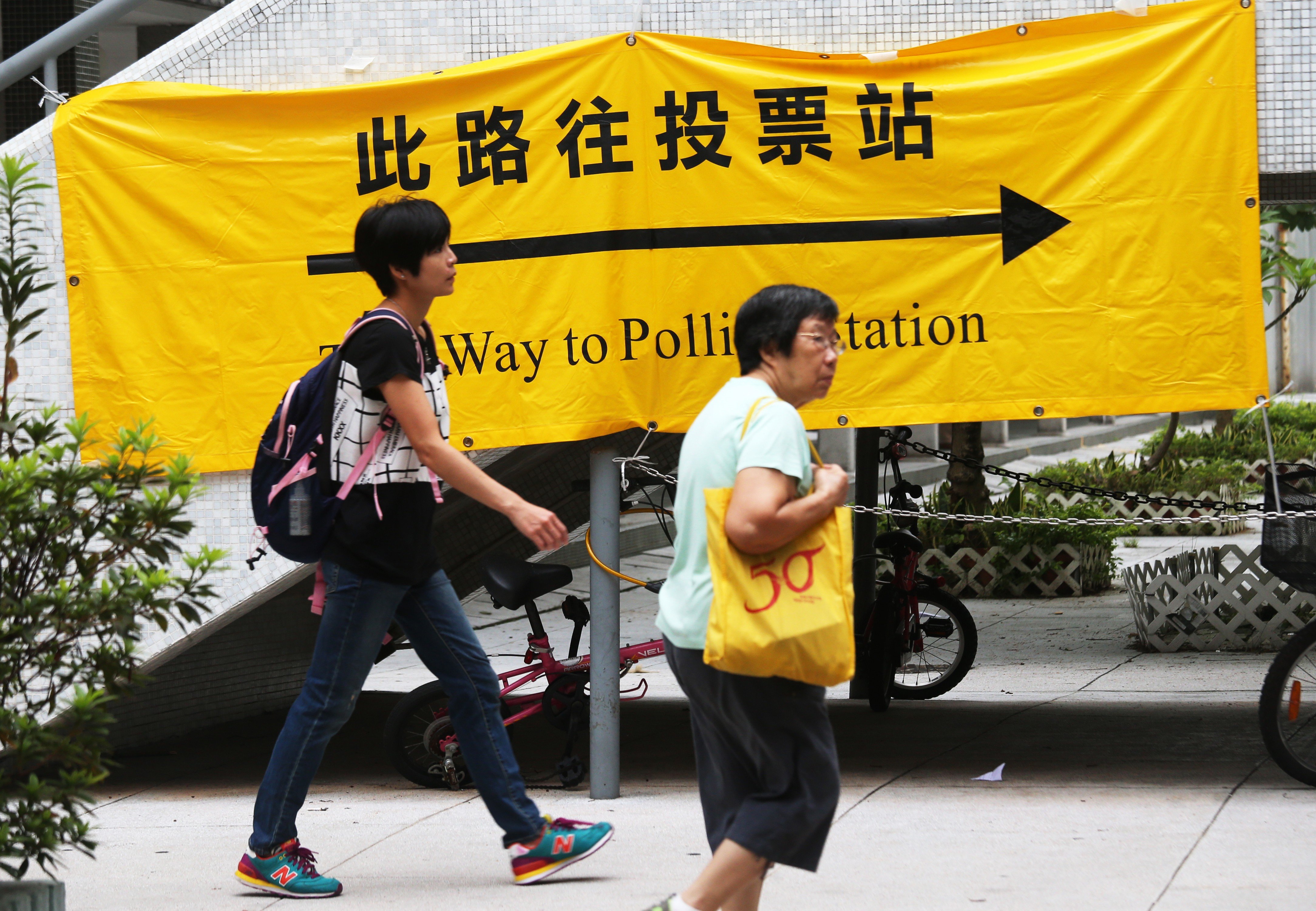 People head to the polls for the Legco 2016 election. Photo: David Wong