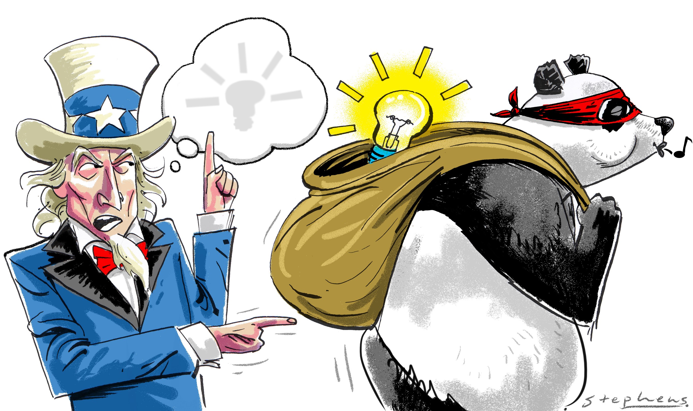 China is likely to be in transition to a competitor in intellectual property. The problem is that, unlike Japan, China is not only an economic competitor, but also an ideological competitor. Illustration: Craig Stephens