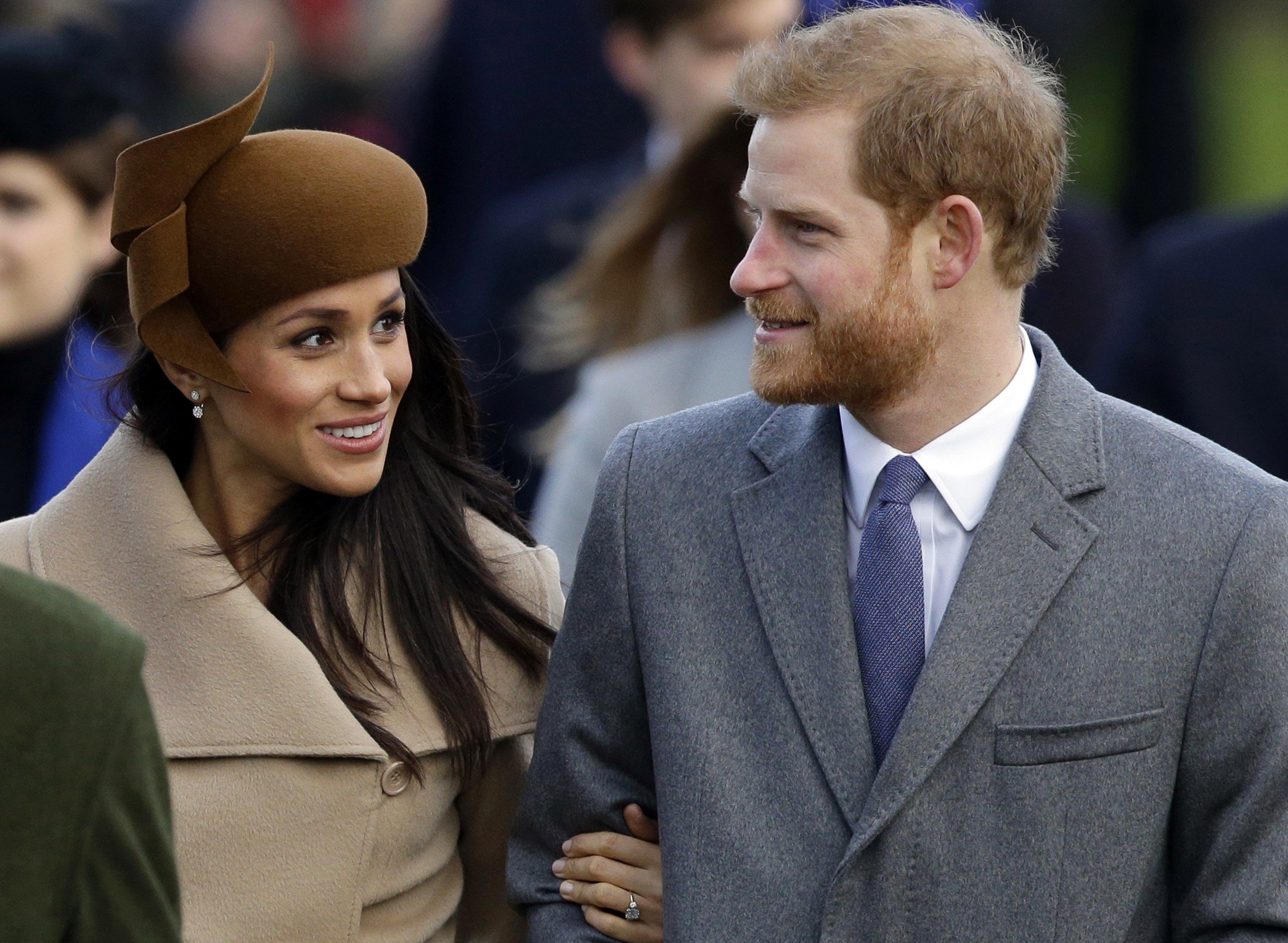 Britain’s Prince Harry and his fiancée Meghan Markle. Photo: AP