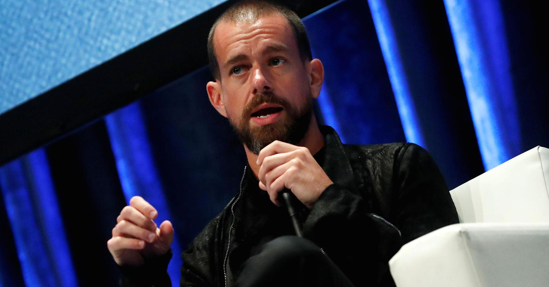 Jack Dorsey, CEO and co-founder of Twitter and founder and CEO of Square, speaks at the Consensus 2018 blockchain technology conference in New York City, New York. Photo: Mike Segar/Reuters