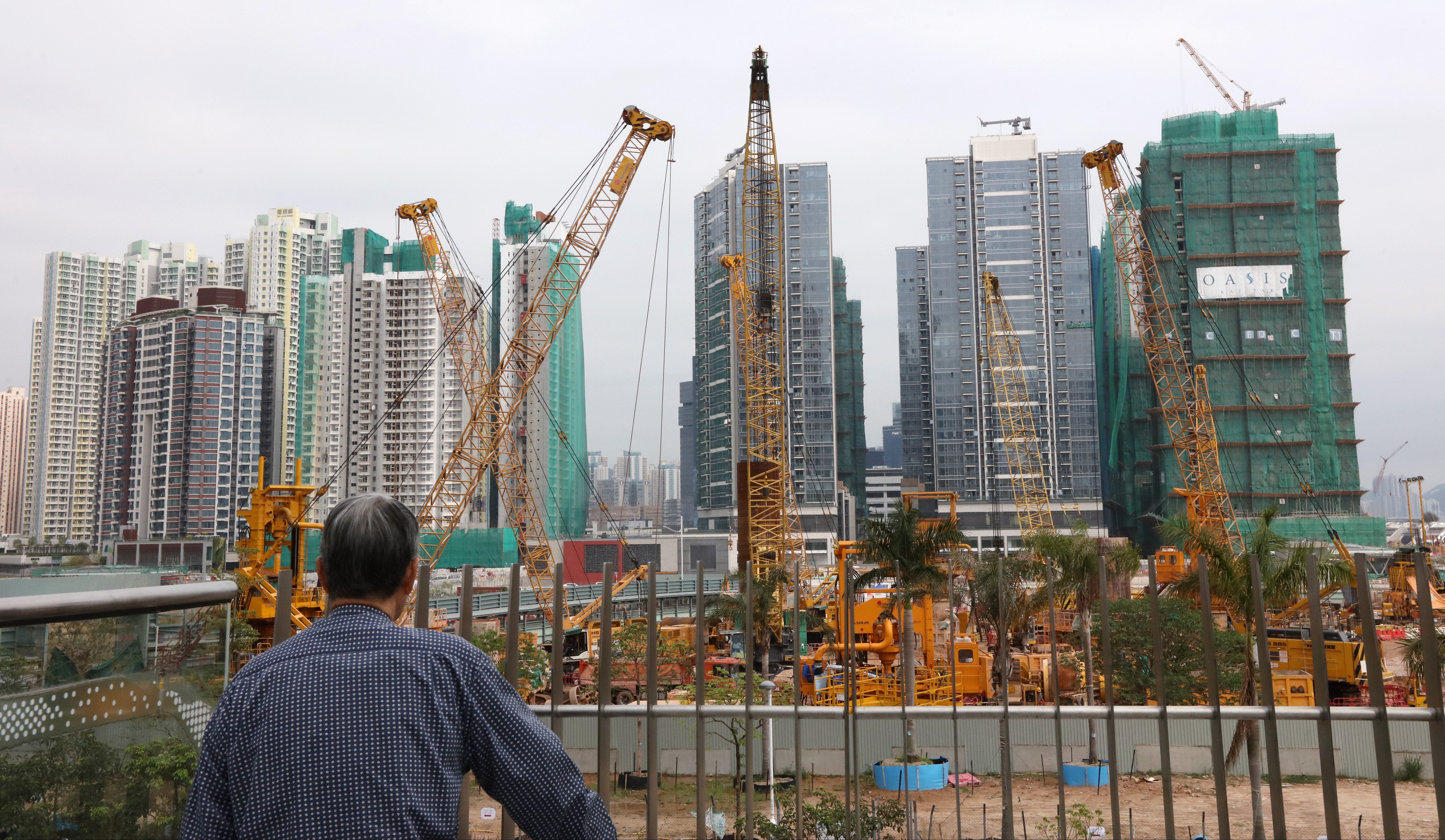 Buildings under construction at Kai Tak, where Hong Kong’s airport used to be located. Photo: Felix Wong