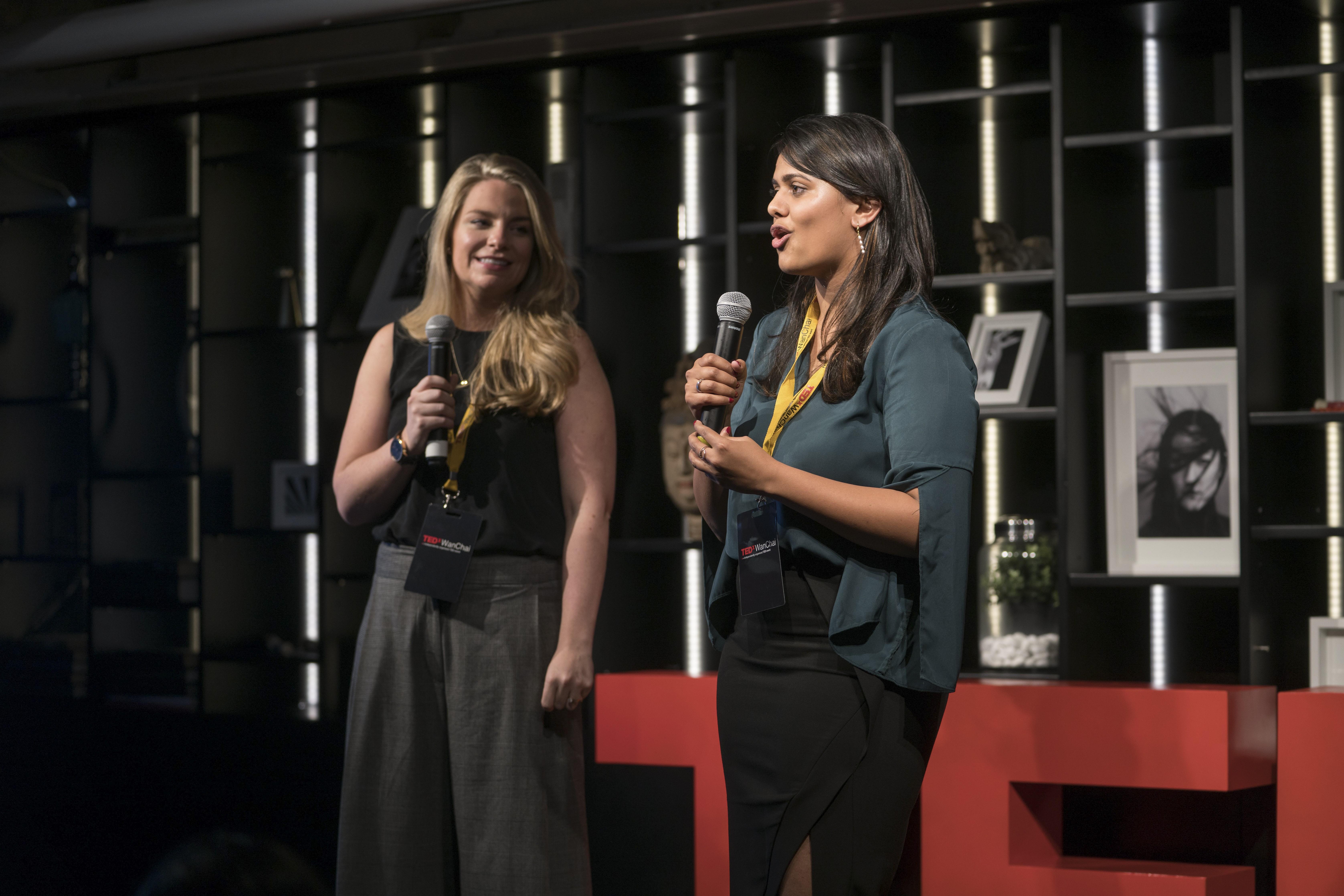 Shelly Govila (right) and Martine Mckenna, co-curators of TEDxWanchai. Picture: TEDxWanChai
