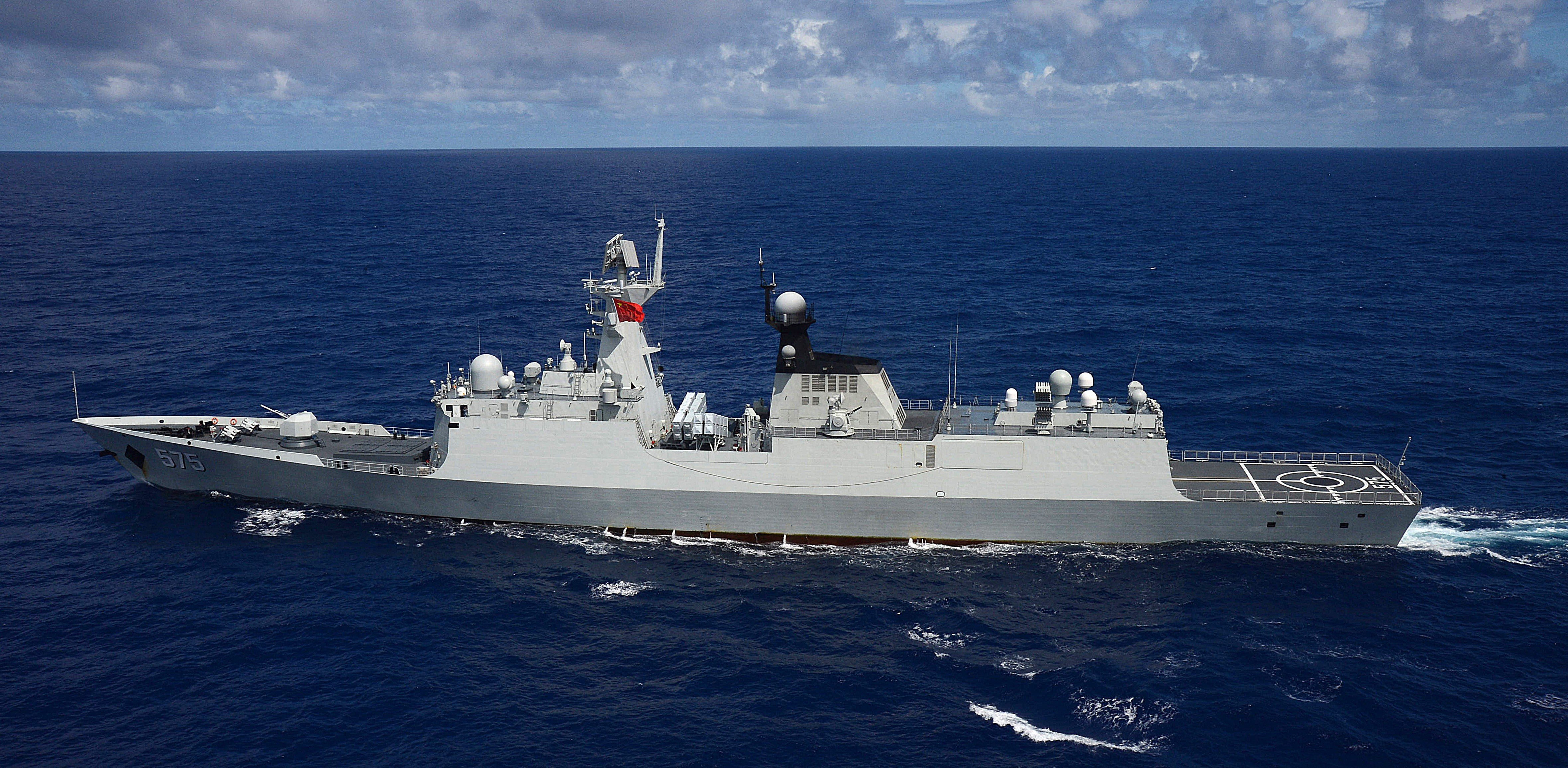 A Chinese frigate pictured taking part in the Rim of the Pacific naval exercises in 2014. Photo: Handout