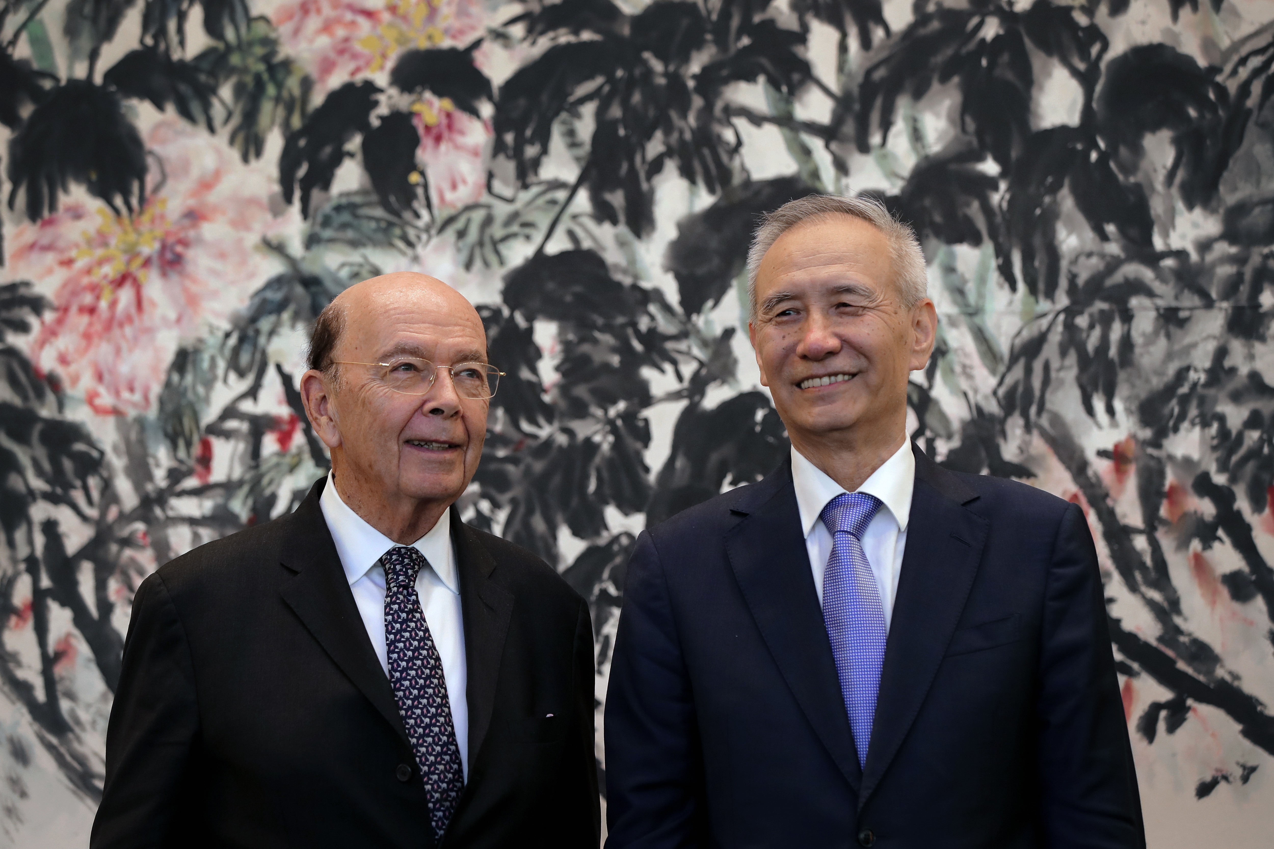 US Commerce Secretary Wilbur Ross with Chinese Vice-Premier Liu He after their meeting at the Diaoyutai State Guesthouse in Beijing on June 3. Photo: AP